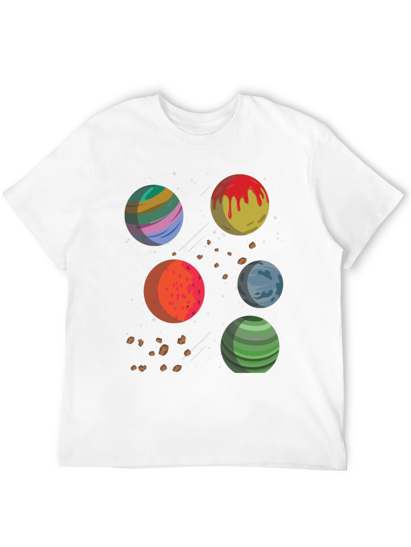 Planetary Graphic Tee - Stylish Space Design