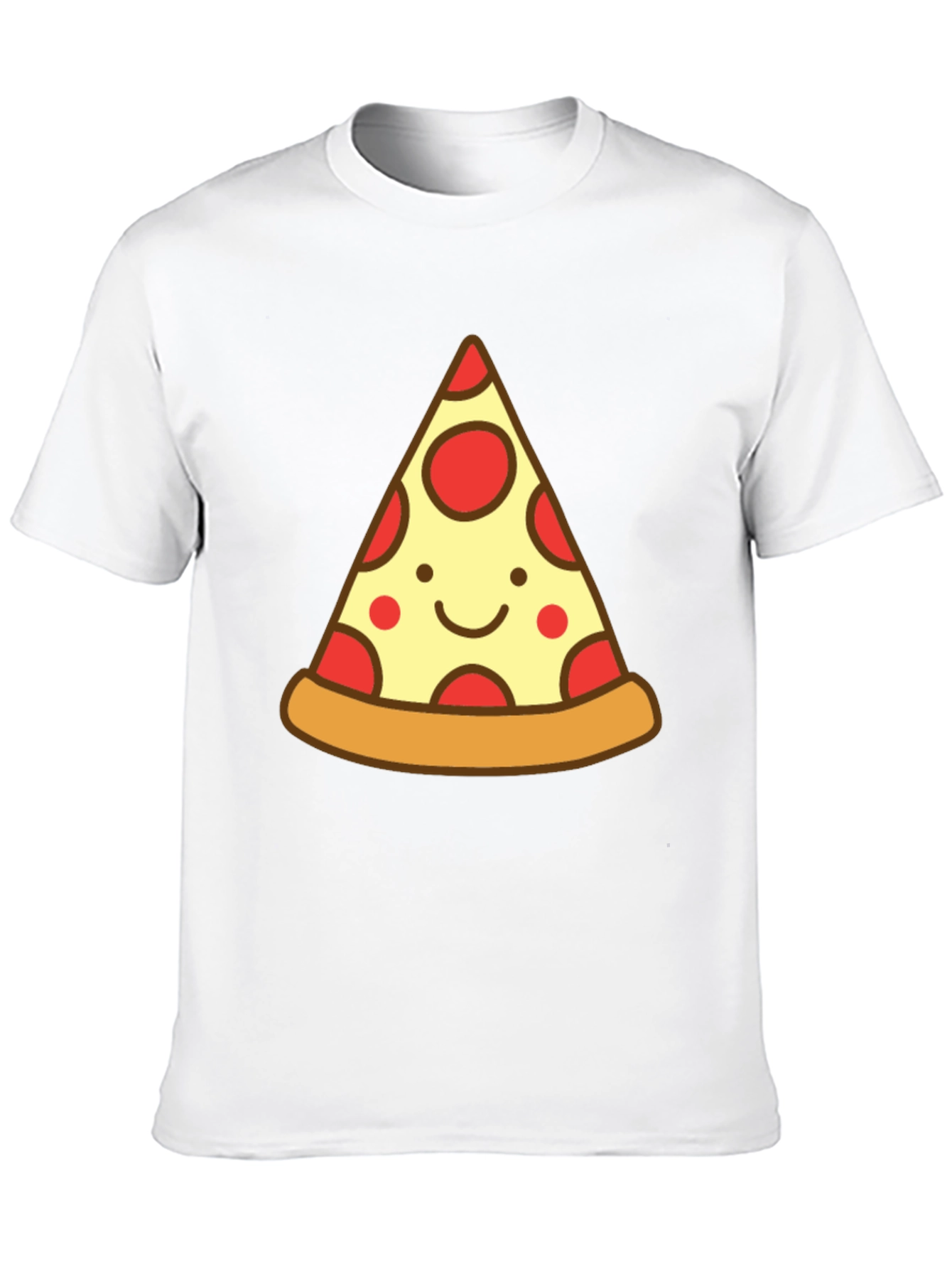 Cute Pizza Slice Graphic Tee - Unisex Black T-Shirt