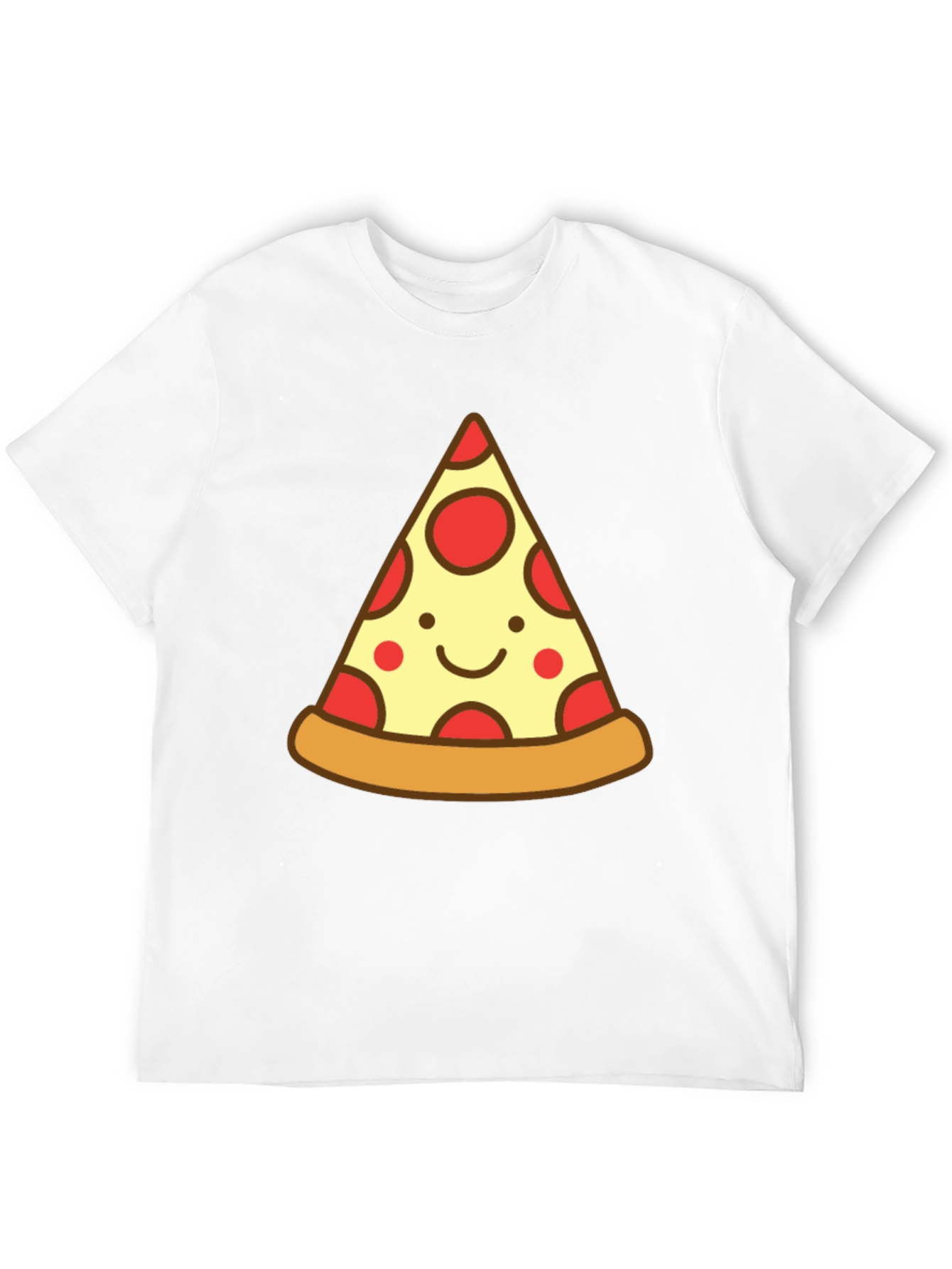 Cute Pizza Slice Graphic Tee - Unisex Black T-Shirt
