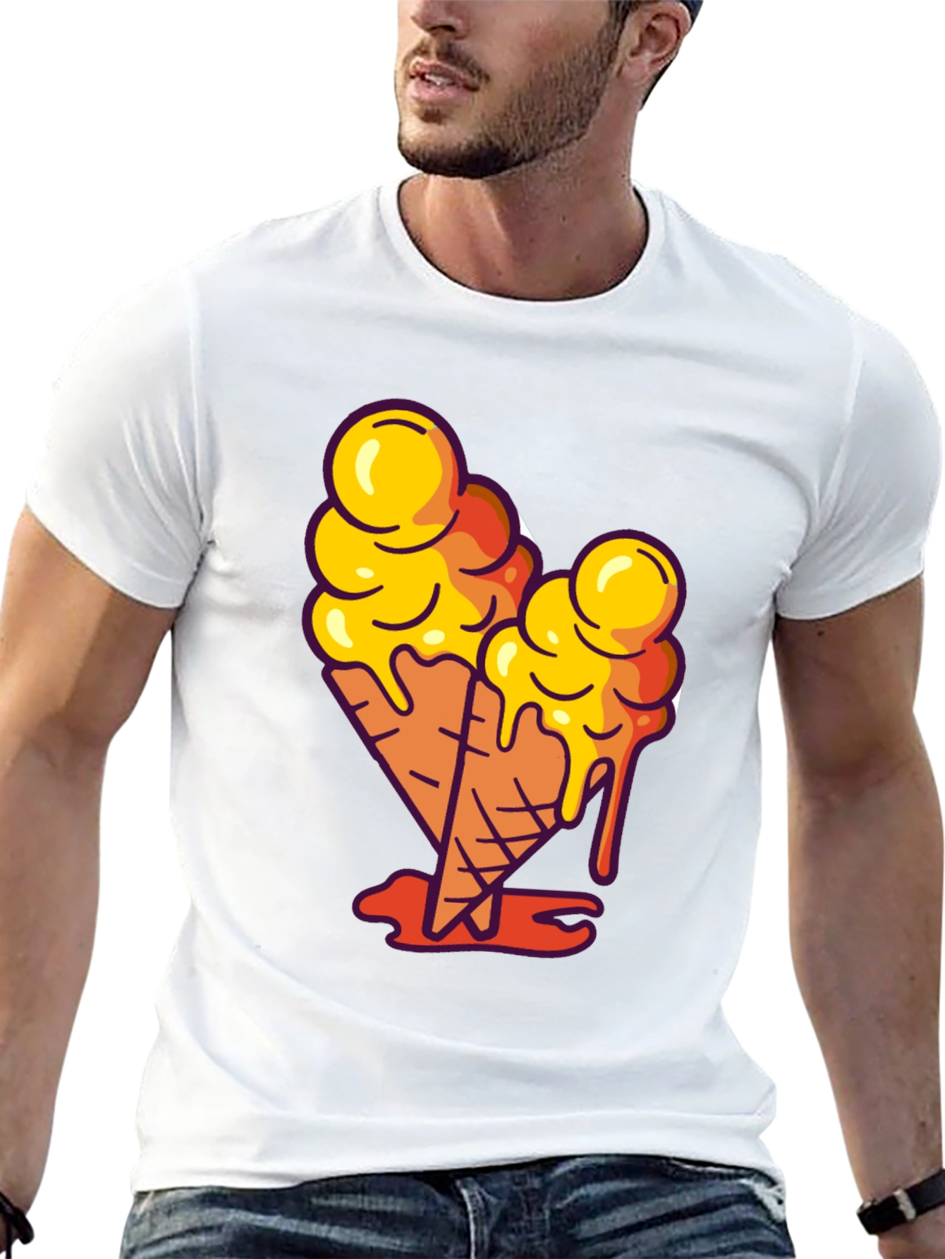 Ice Cream Cone Graphic Tee - Cool Casual Style