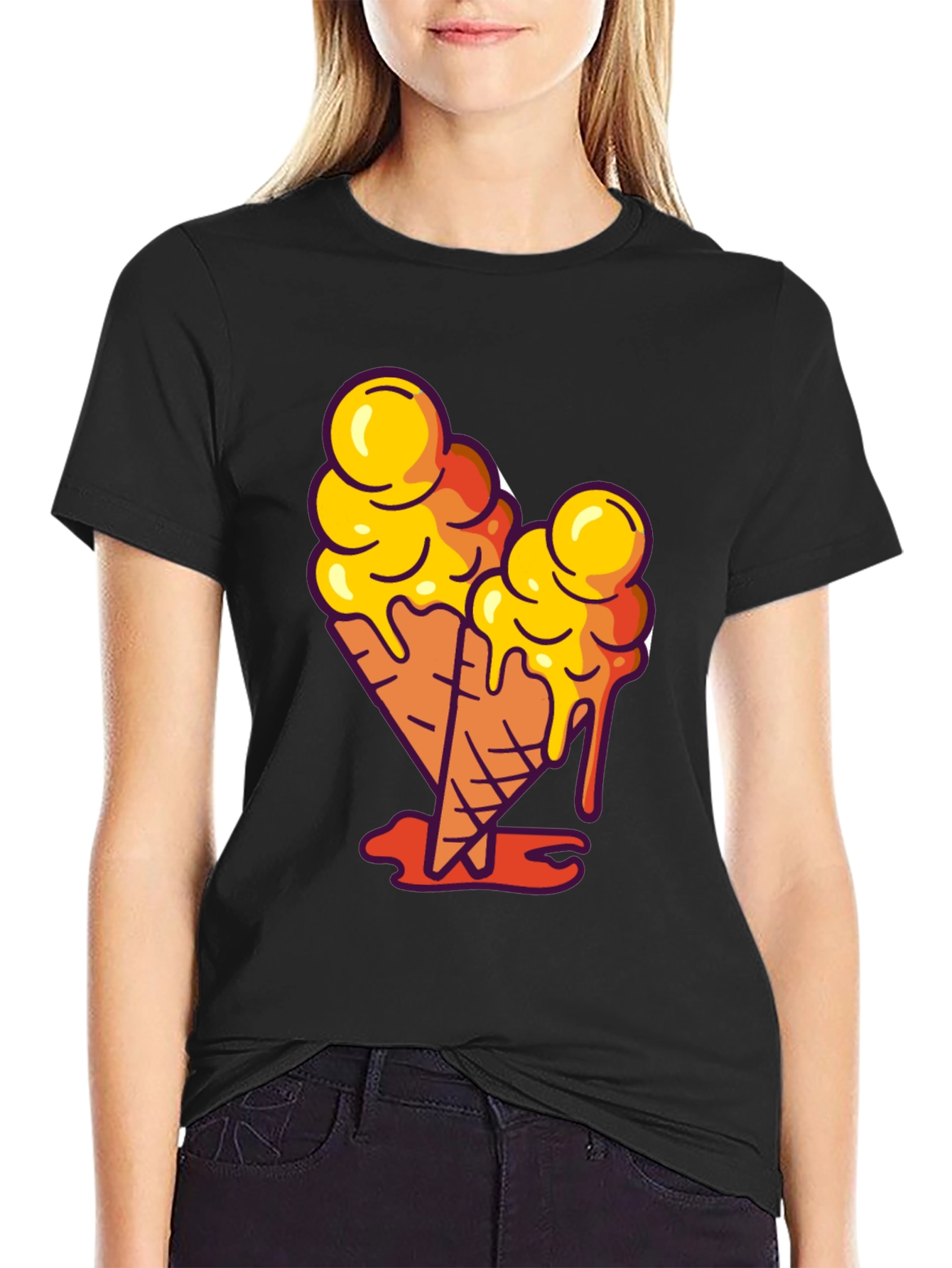 Ice Cream Cone Graphic Tee - Cool Casual Style