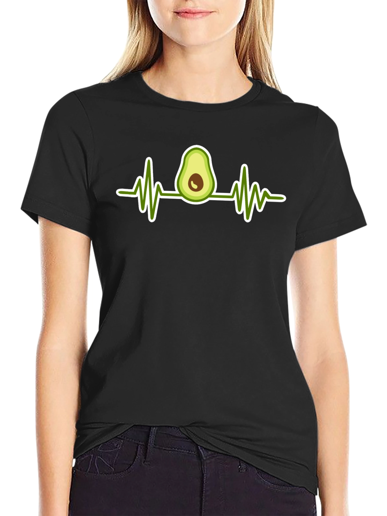 Avocado Heartbeat T-Shirt - Healthy Lifestyle Tee
