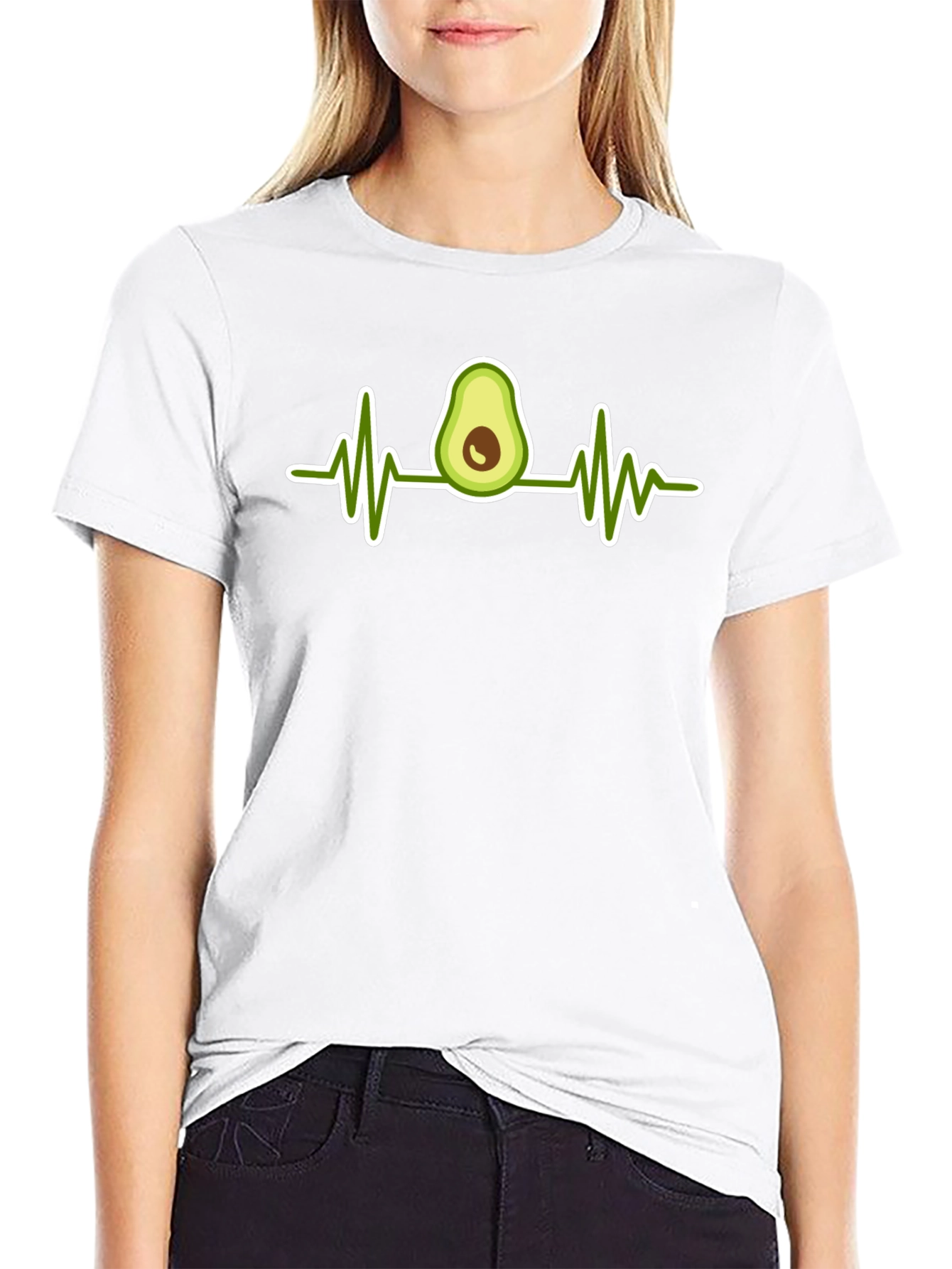 Avocado Heartbeat T-Shirt - Healthy Lifestyle Tee