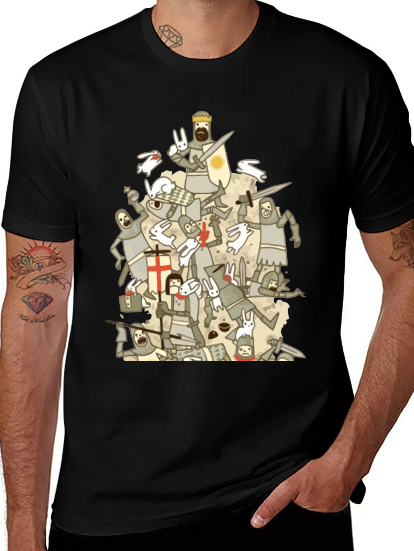 Monty Python Holy Grail T-Shirt Funny Knights Rabbits