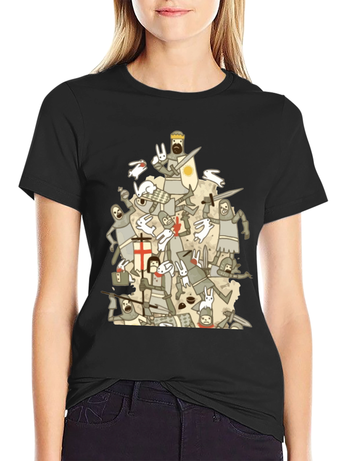 Monty Python Holy Grail T-Shirt Funny Knights Rabbits