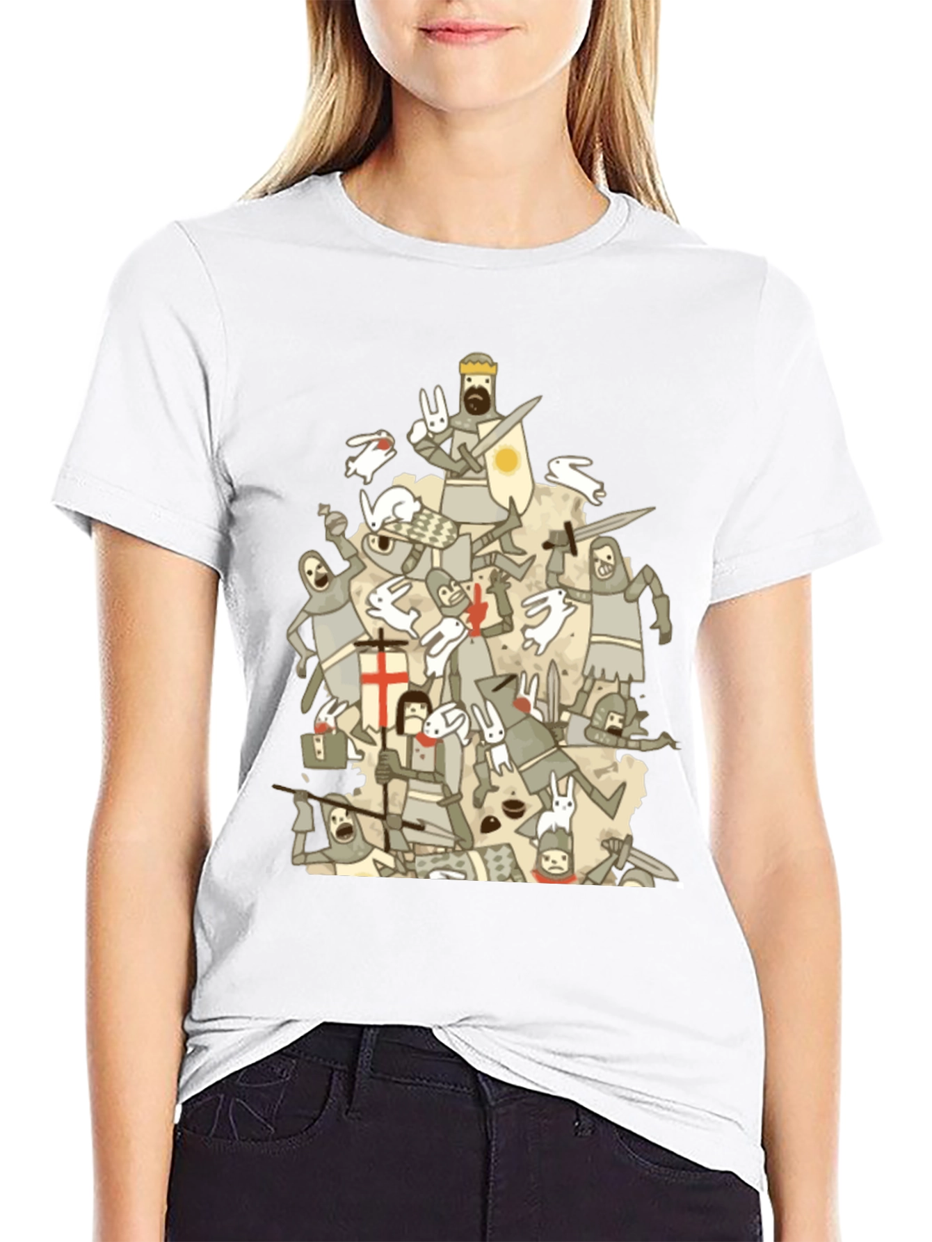 Monty Python Holy Grail T-Shirt Funny Knights Rabbits
