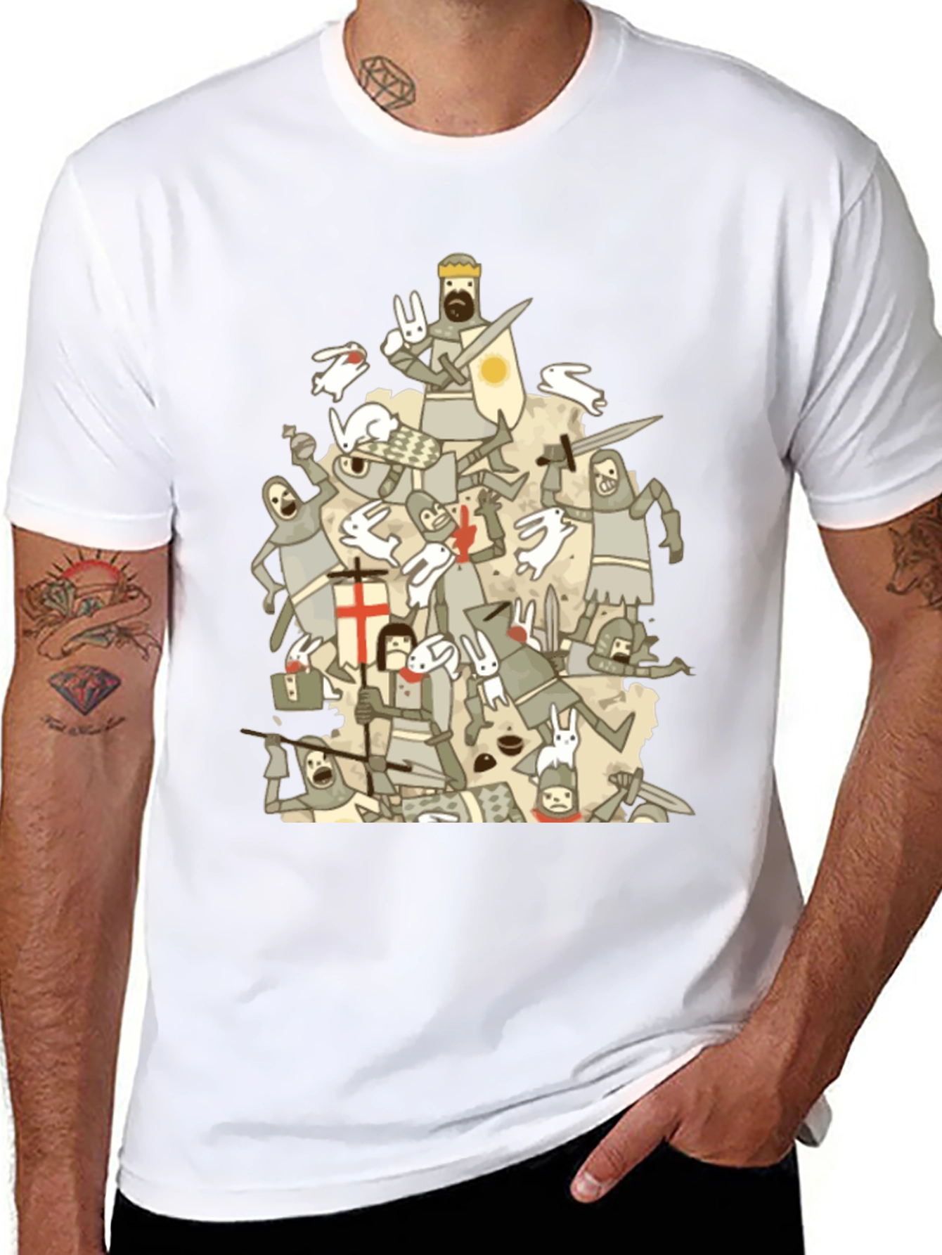 Monty Python Holy Grail T-Shirt Funny Knights Rabbits