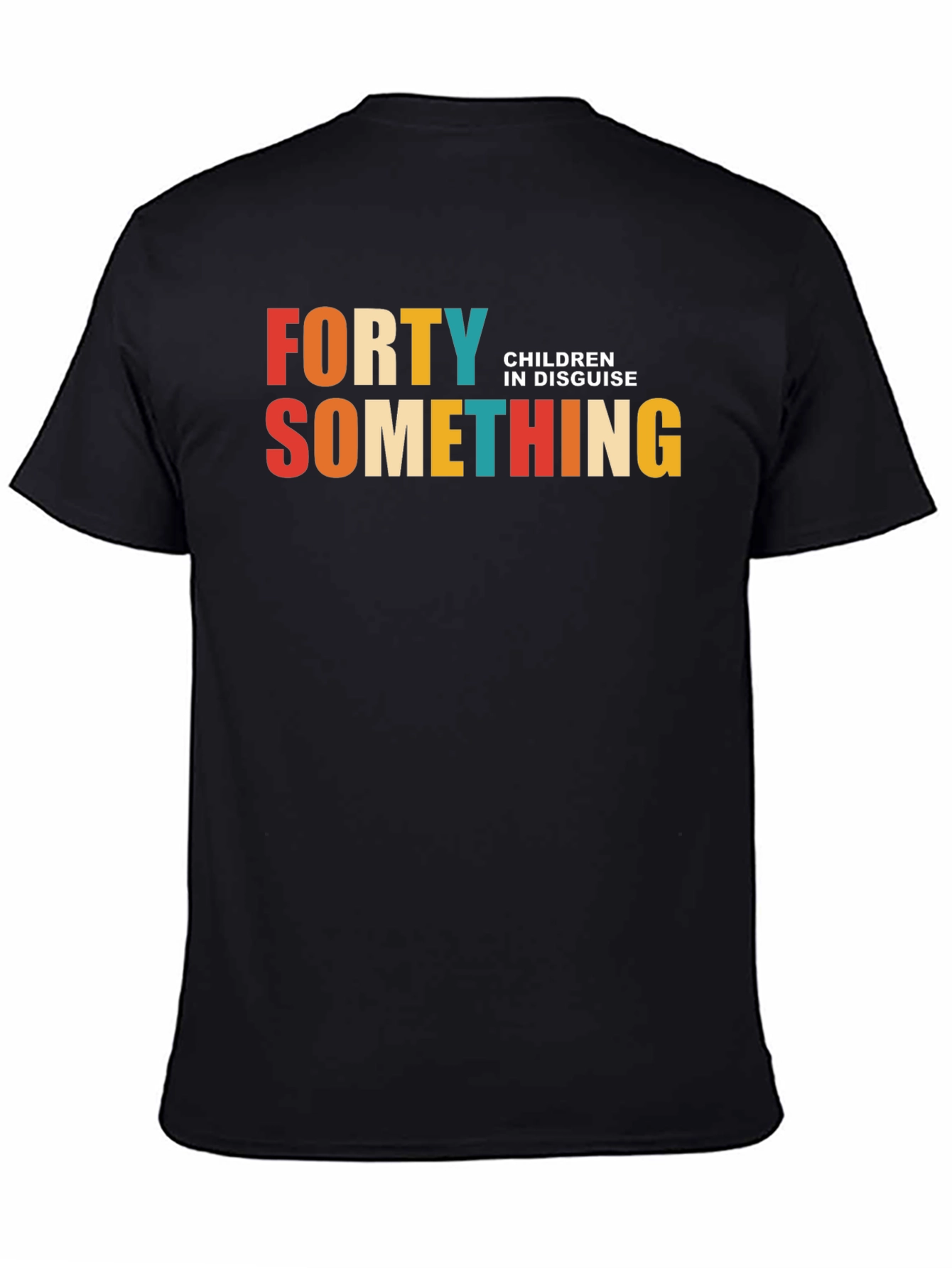 Forty Something Mens Black Graphic T-Shirt