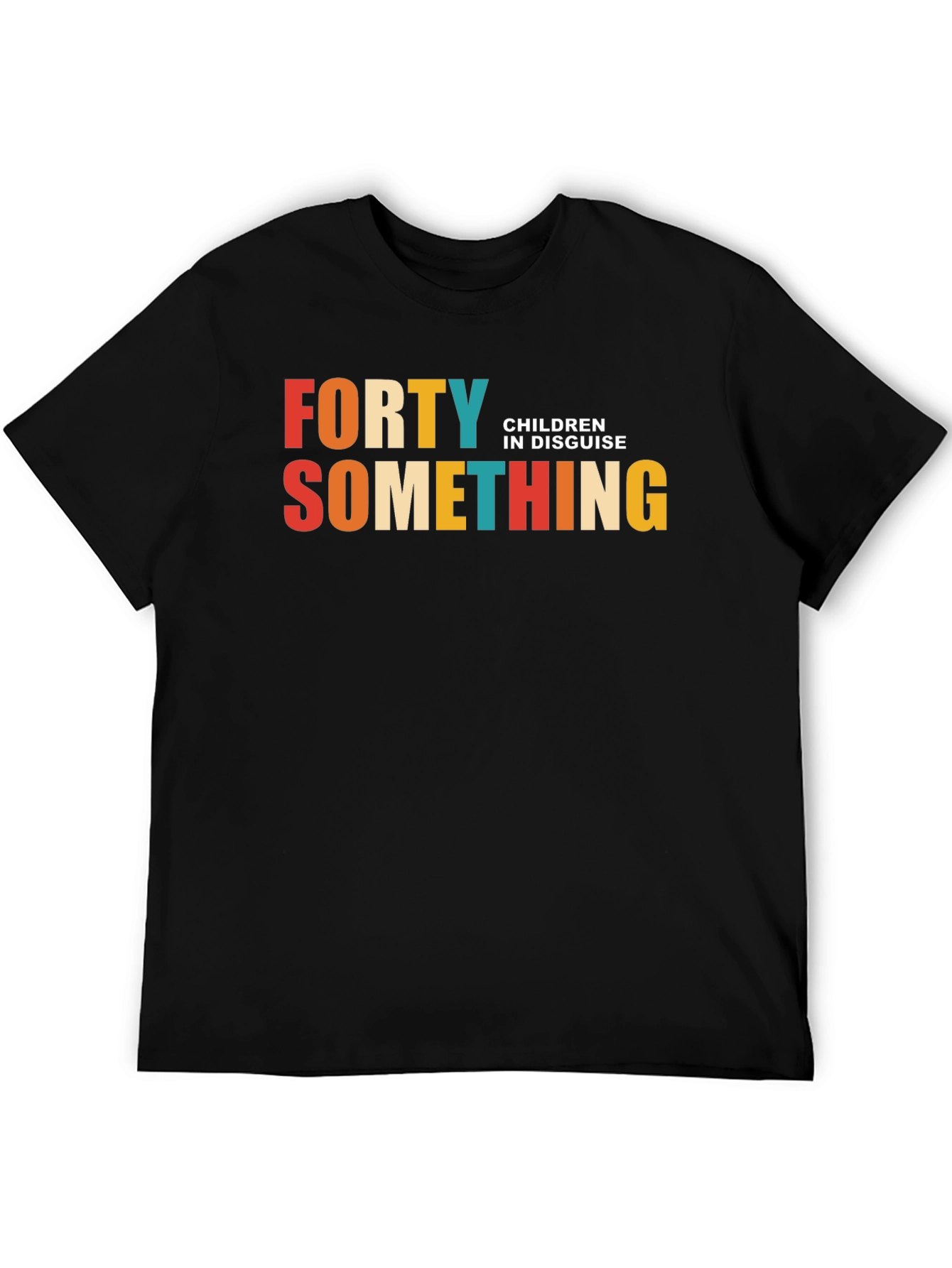 Forty Something Mens Black Graphic T-Shirt