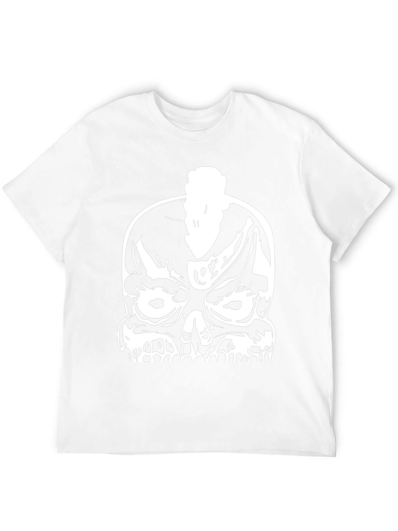 Skull Punk Graphic Tee - Bold Black Cotton T-Shirt