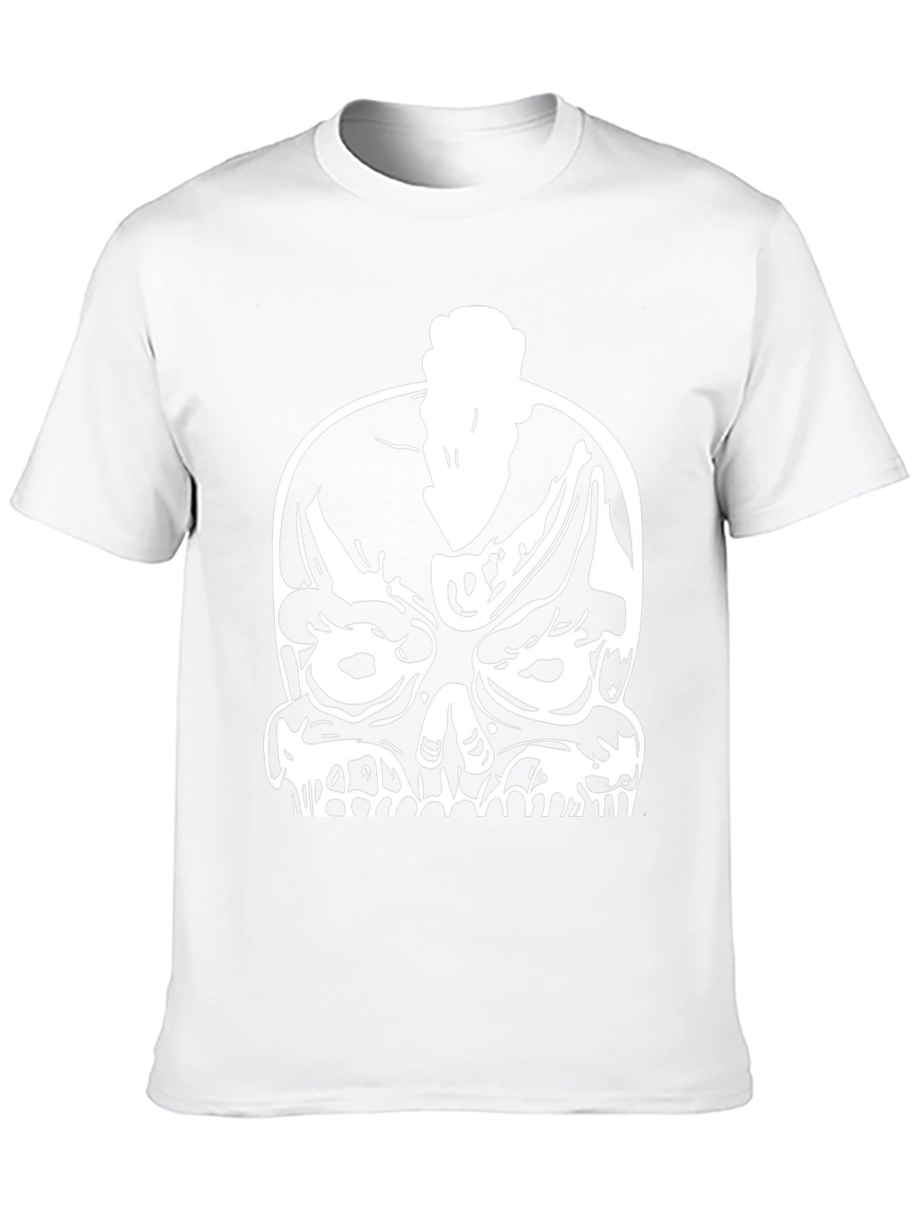 Skull Punk Graphic Tee - Bold Black Cotton T-Shirt