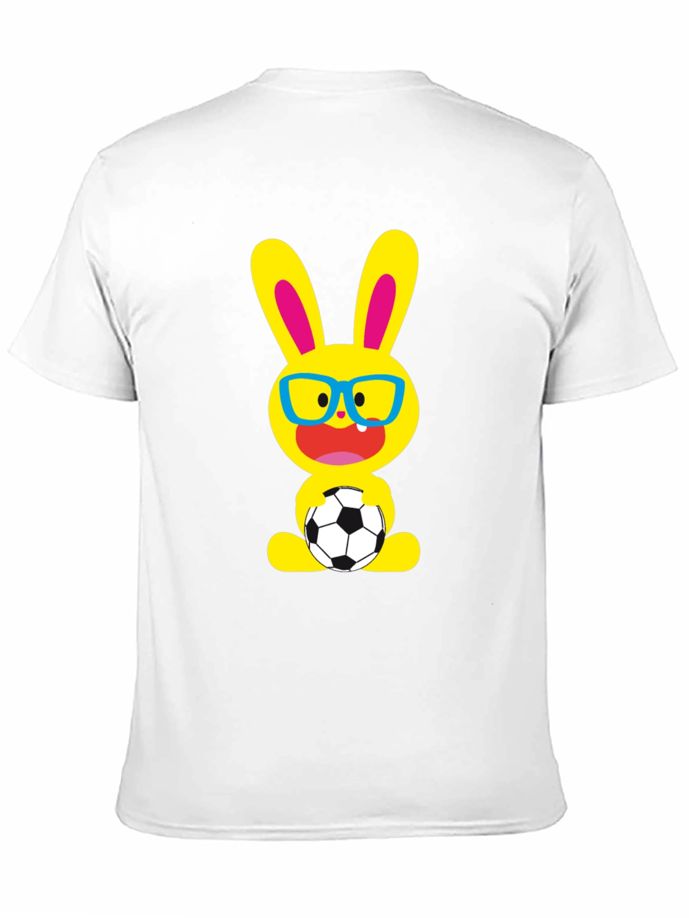 Funny Soccer Bunny Graphic T-Shirt