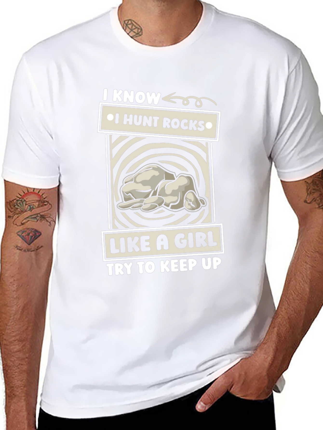 I Hunt Rocks Like a Girl T-Shirt