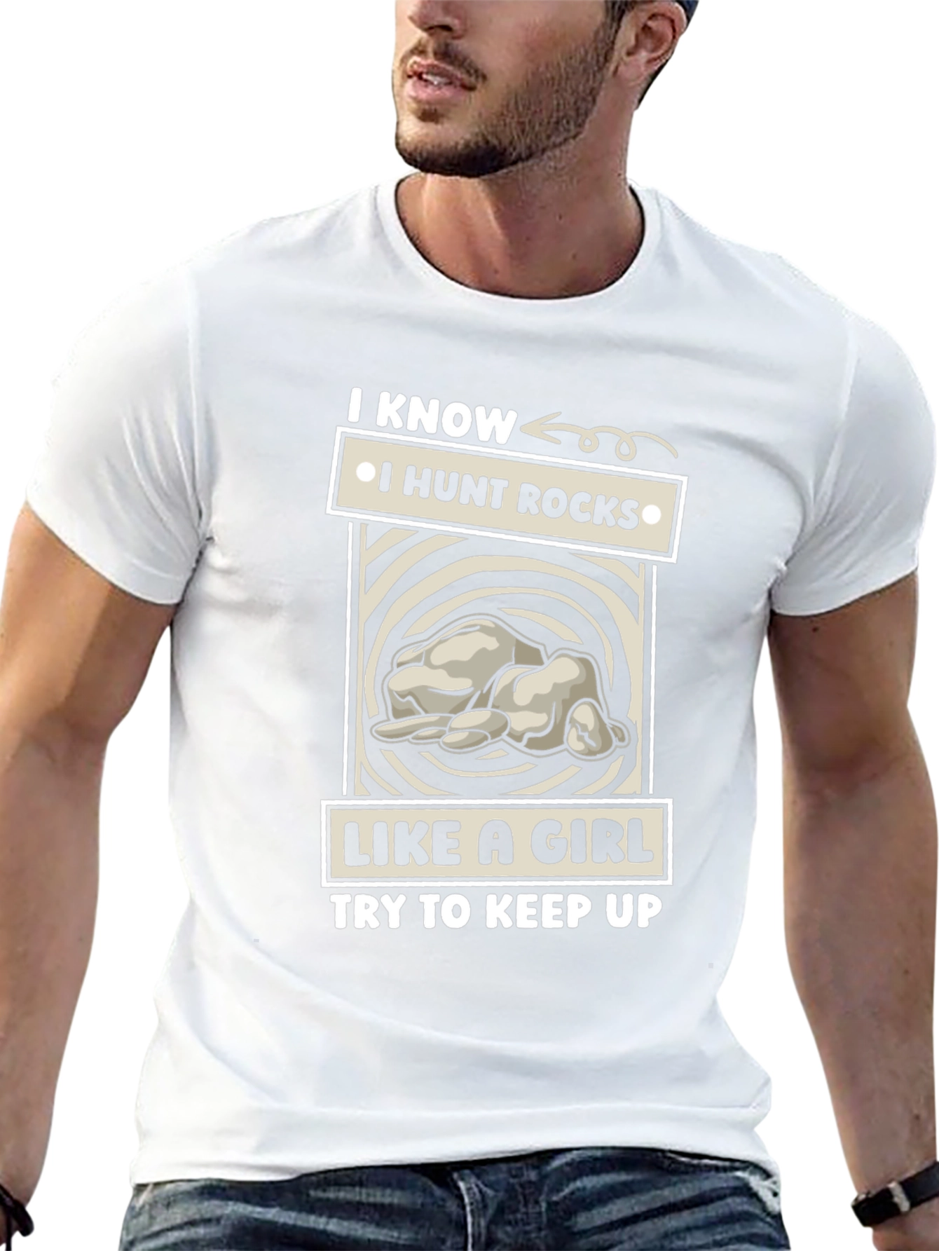 I Hunt Rocks Like a Girl T-Shirt
