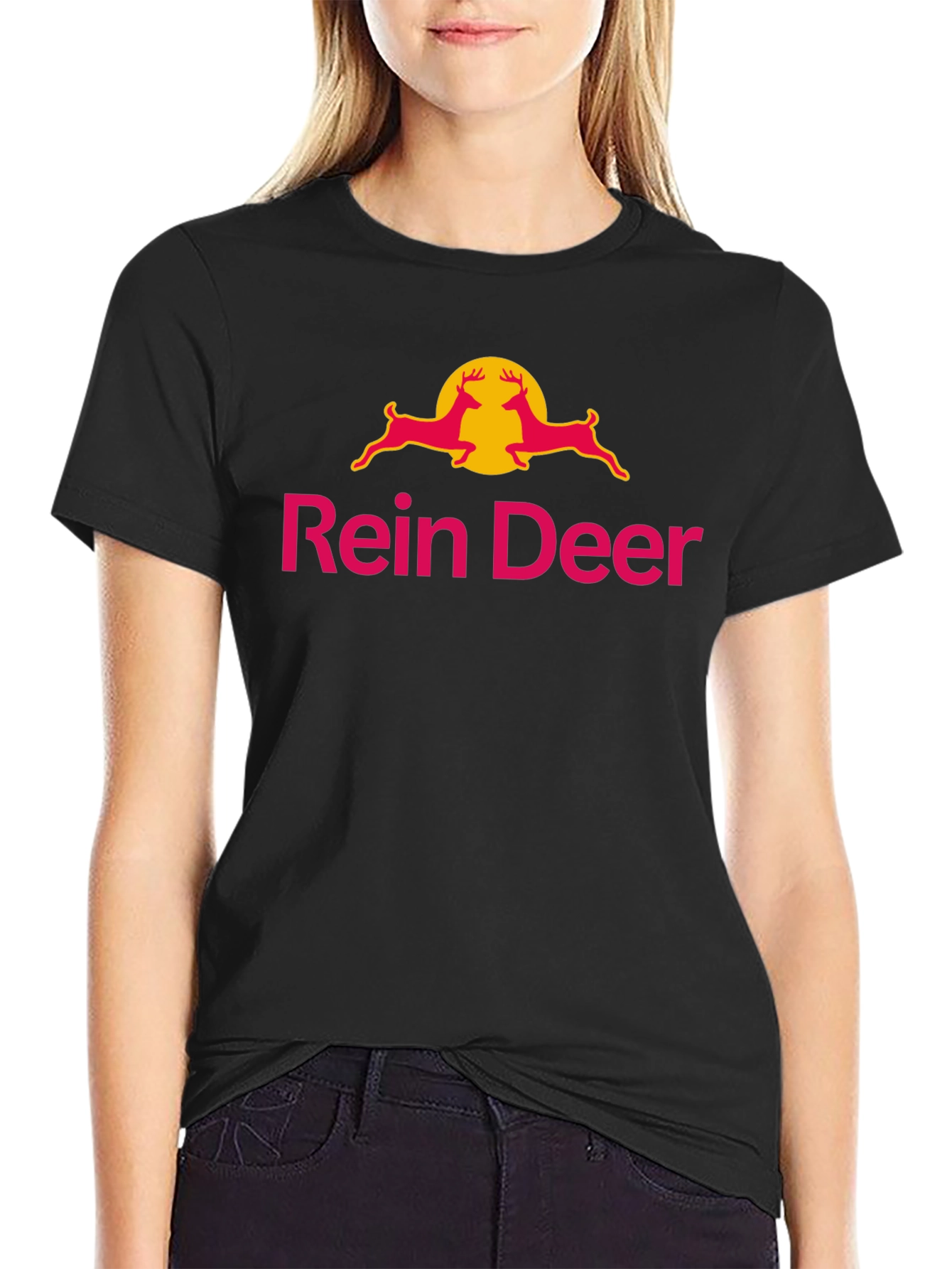 Rein Deer Funny T-Shirt - Novelty Graphic Tee