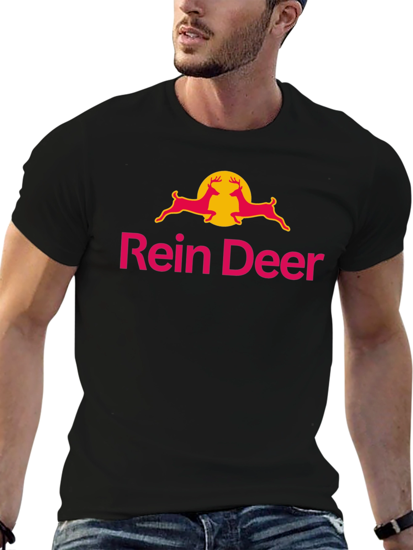 Rein Deer Funny T-Shirt - Novelty Graphic Tee