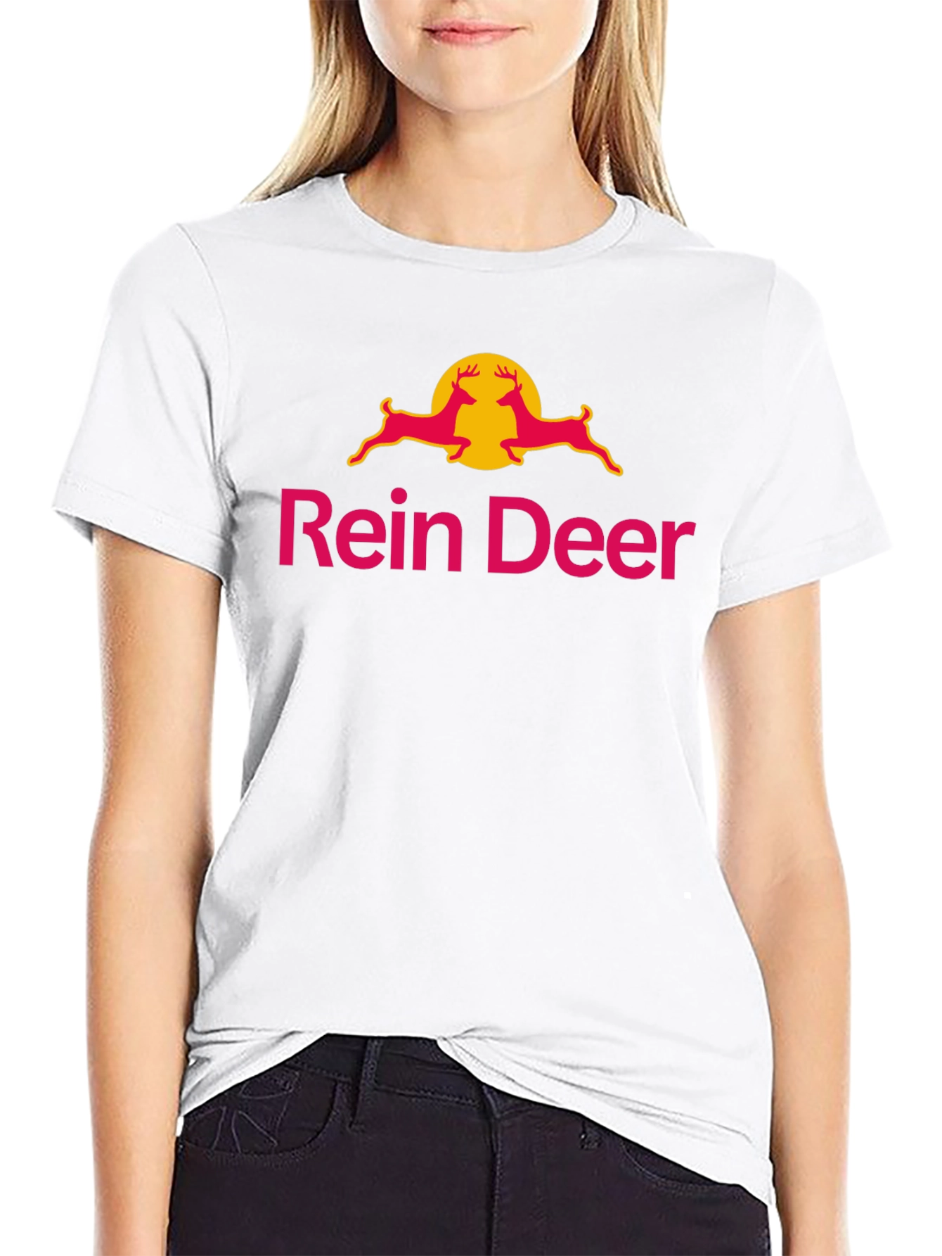 Rein Deer Funny T-Shirt - Novelty Graphic Tee