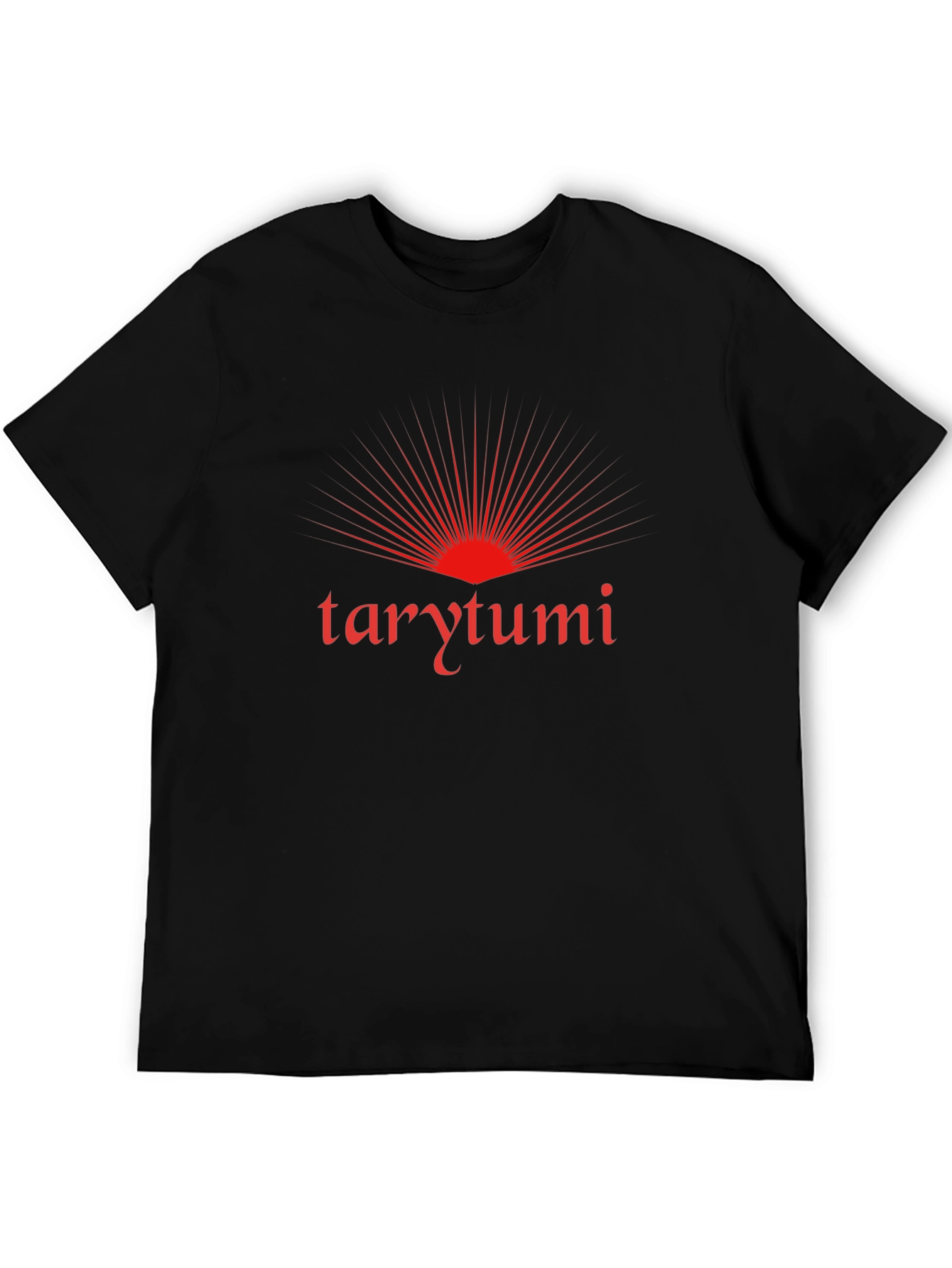 Tarytumi Graphic Tee - Black Cotton Blend Shirt