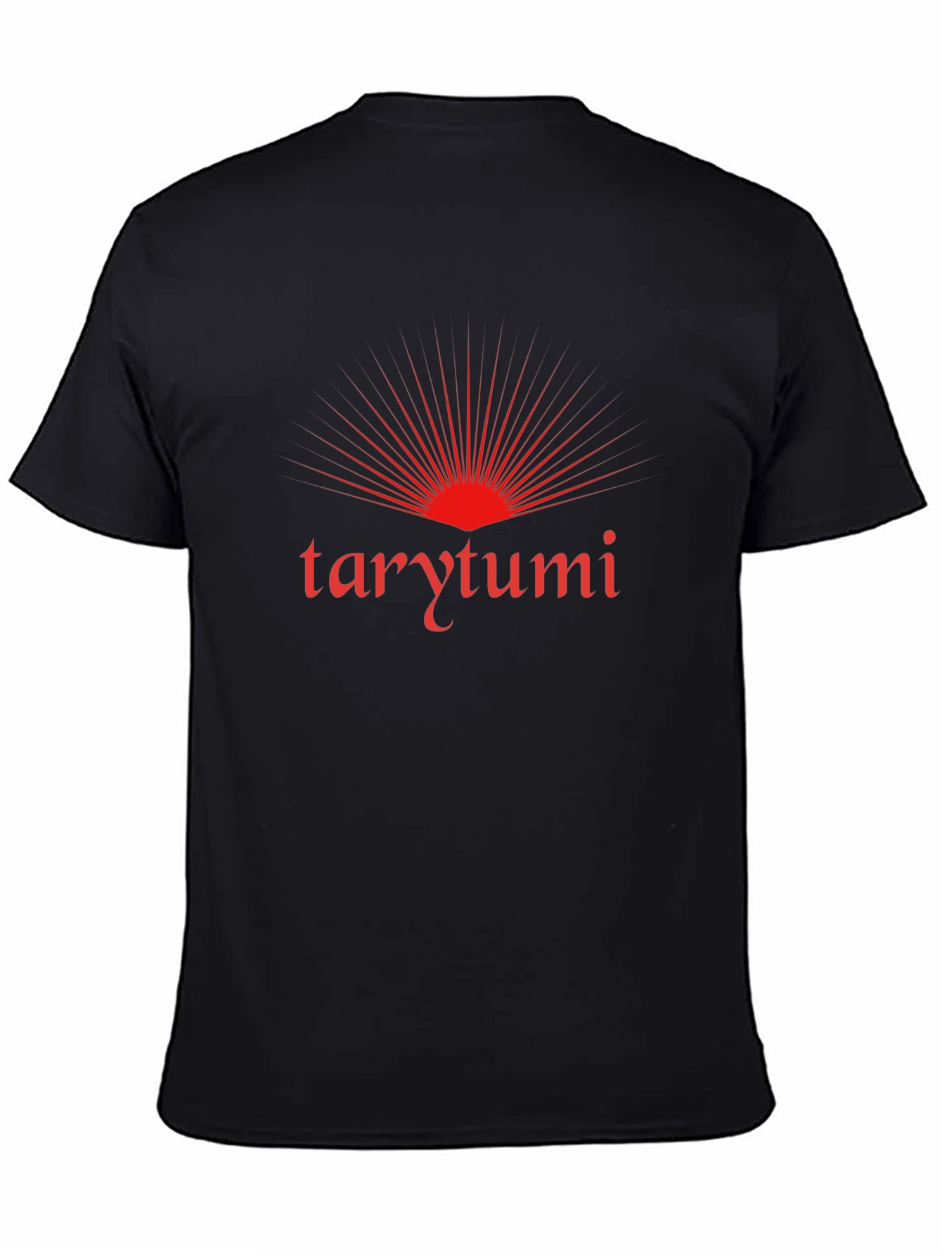 Tarytumi Graphic Tee - Black Cotton Blend Shirt