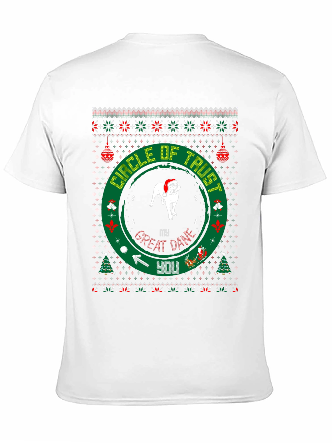 Great Dane Christmas Circle of Trust T-Shirt