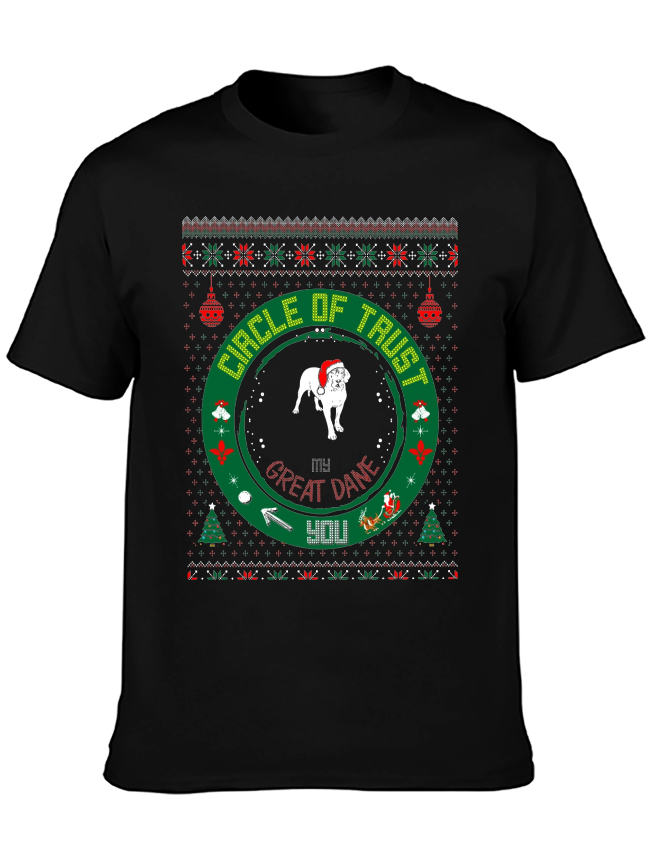 Great Dane Christmas Circle of Trust T-Shirt