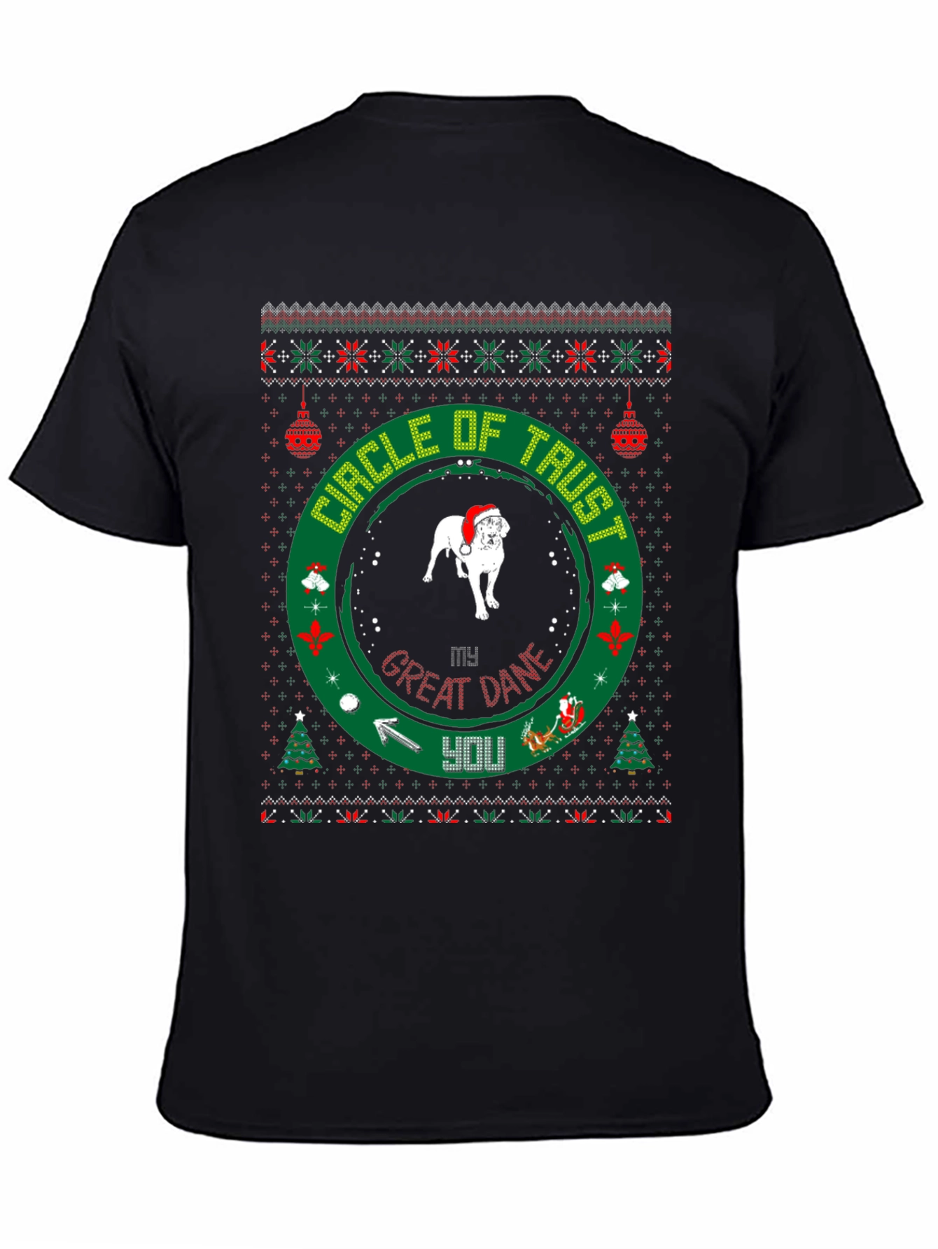 Great Dane Christmas Circle of Trust T-Shirt