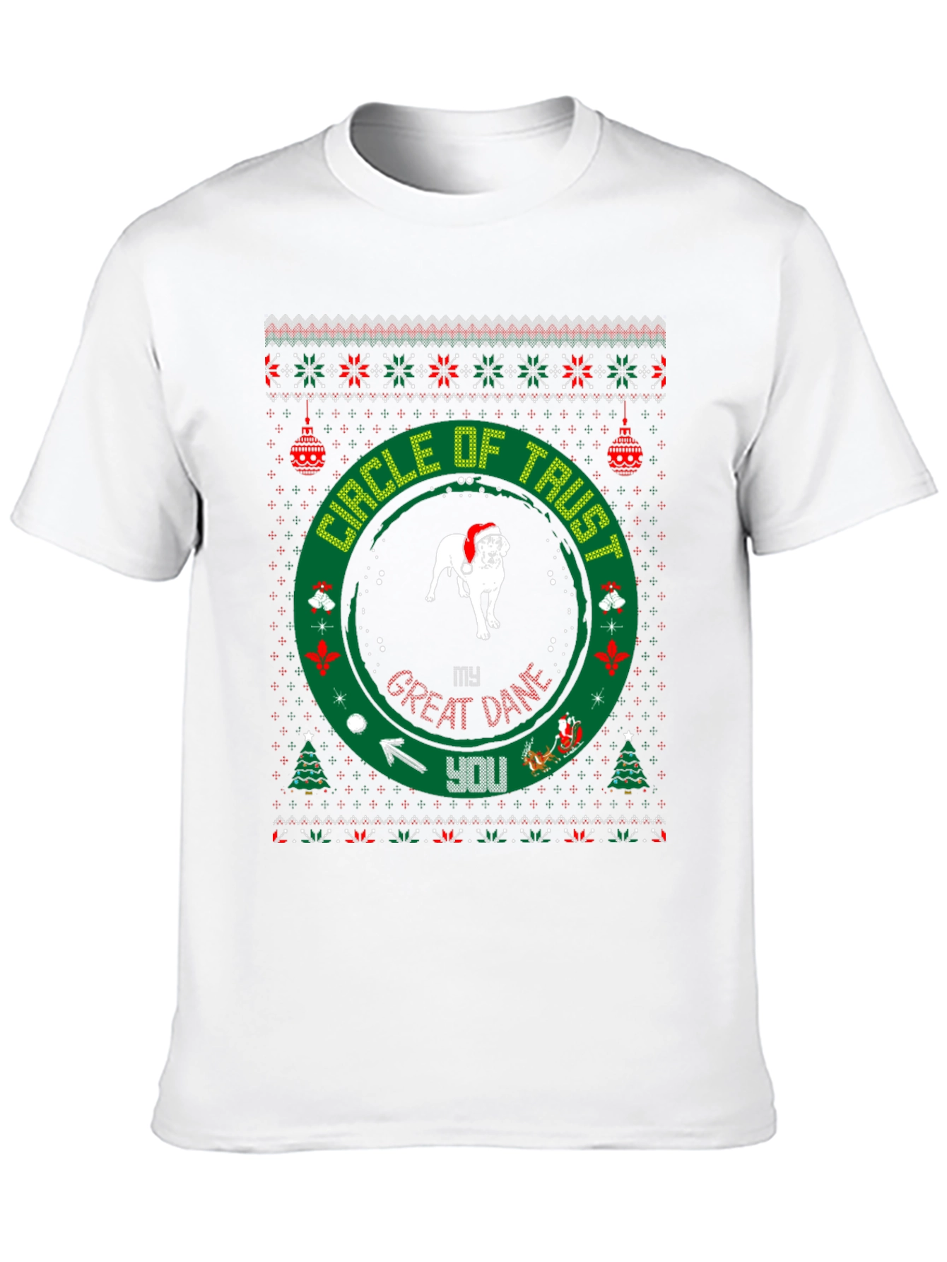 Great Dane Christmas Circle of Trust T-Shirt