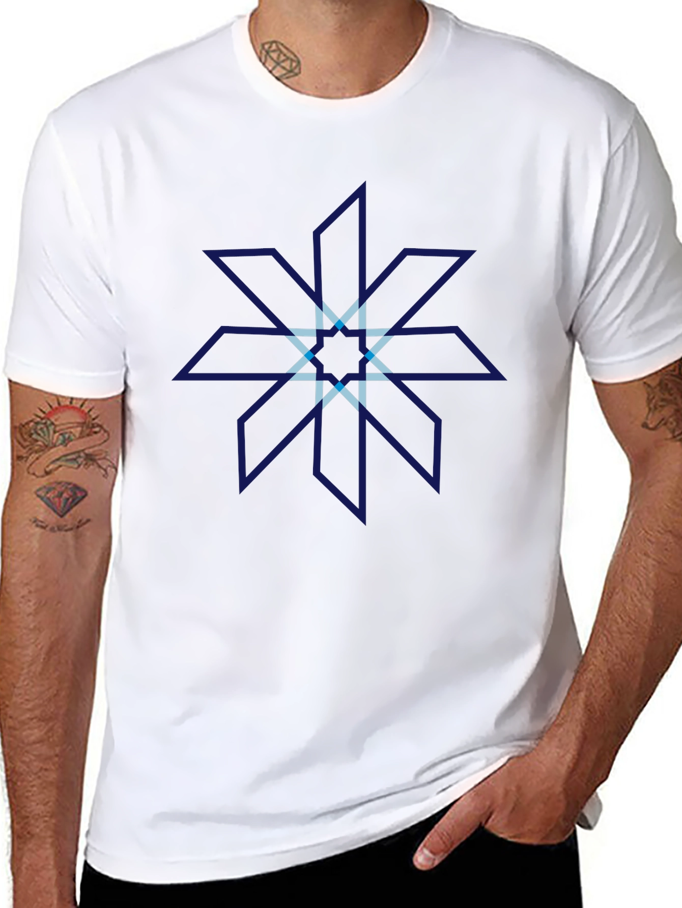 Geometric Starburst T-Shirt - Modern Graphic Tee