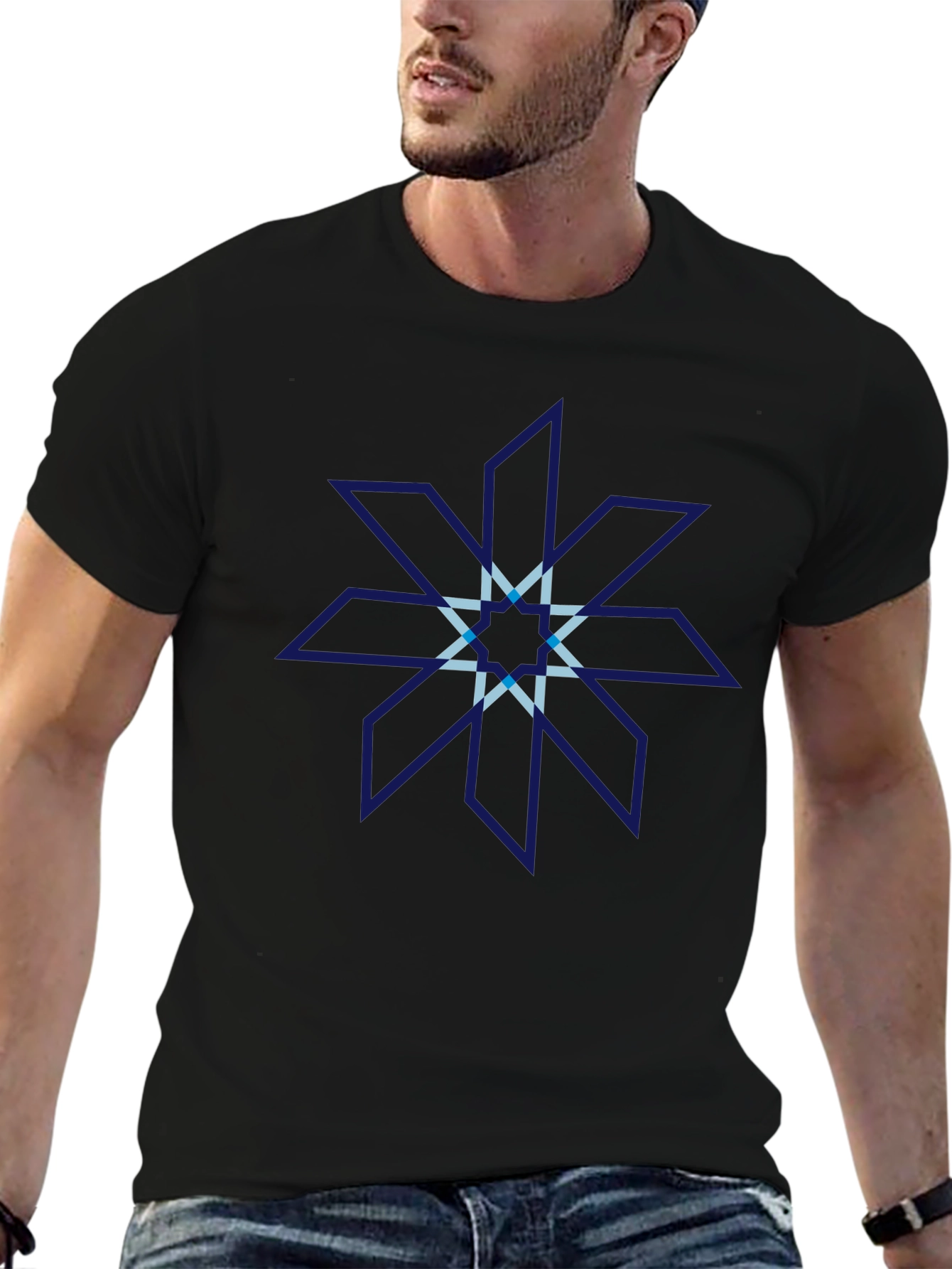 Geometric Starburst T-Shirt - Modern Graphic Tee