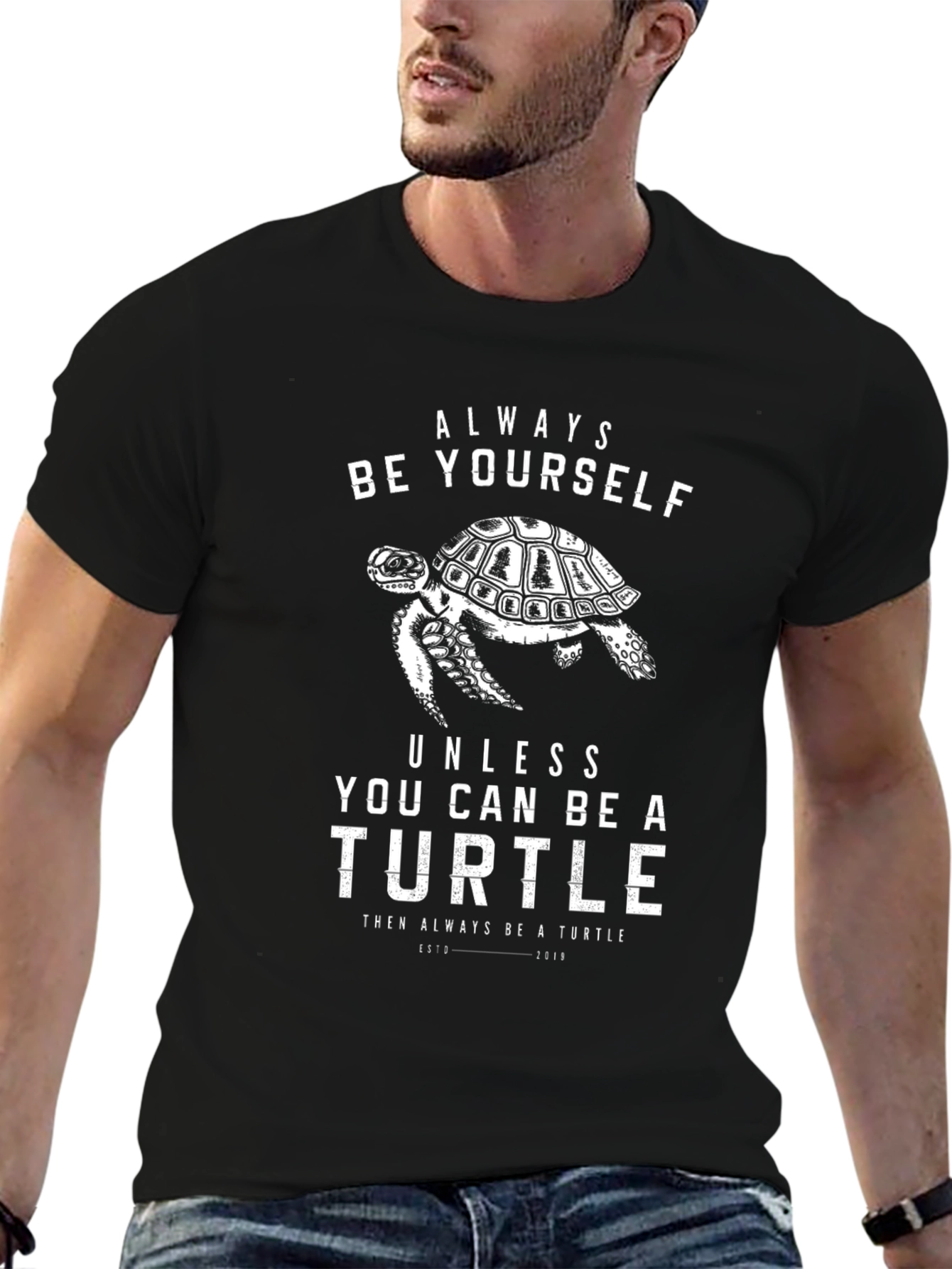 Always Be Yourself Turtle Graphic T-Shirt