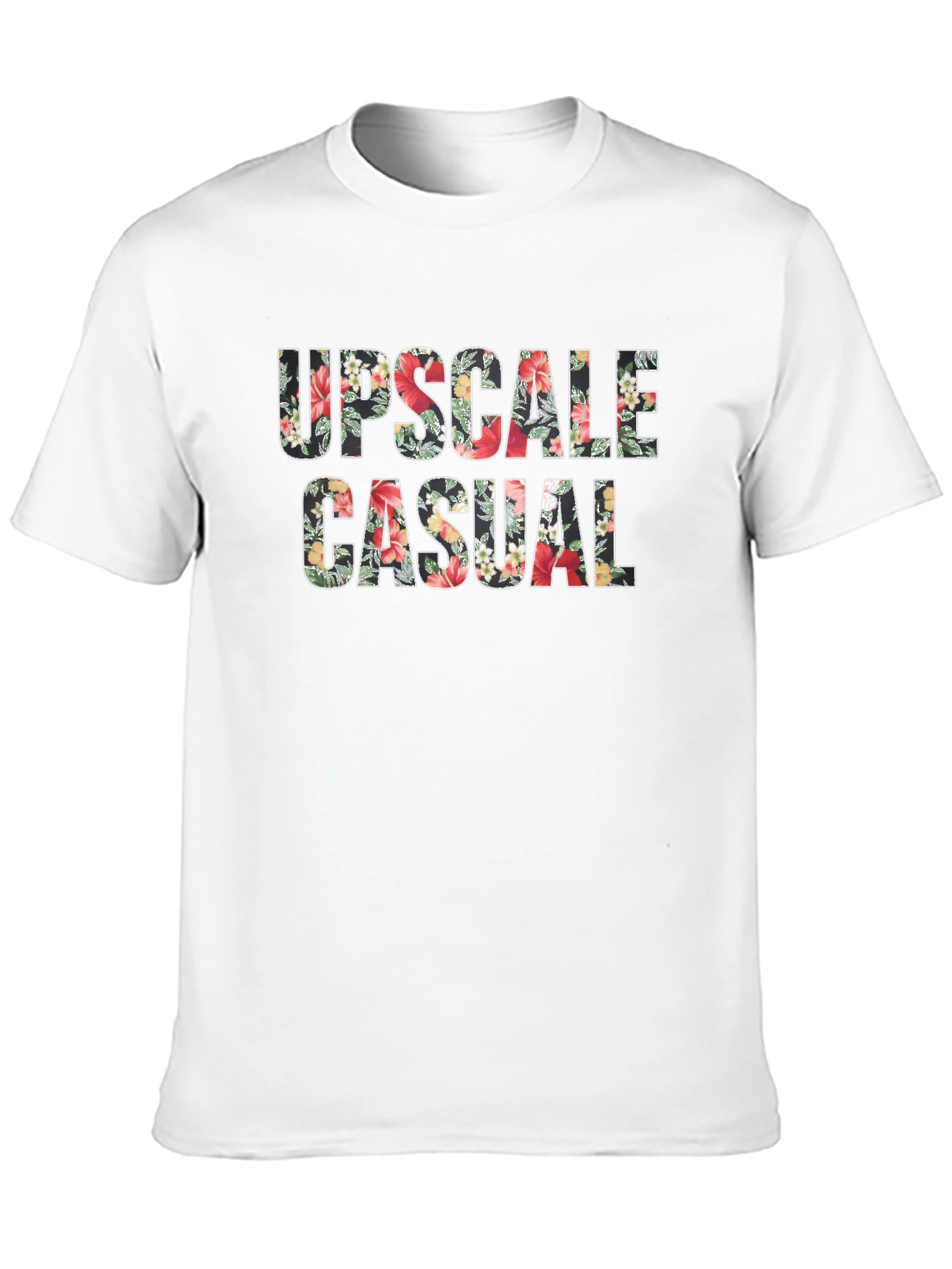 Upscale Casual Floral Print Tee