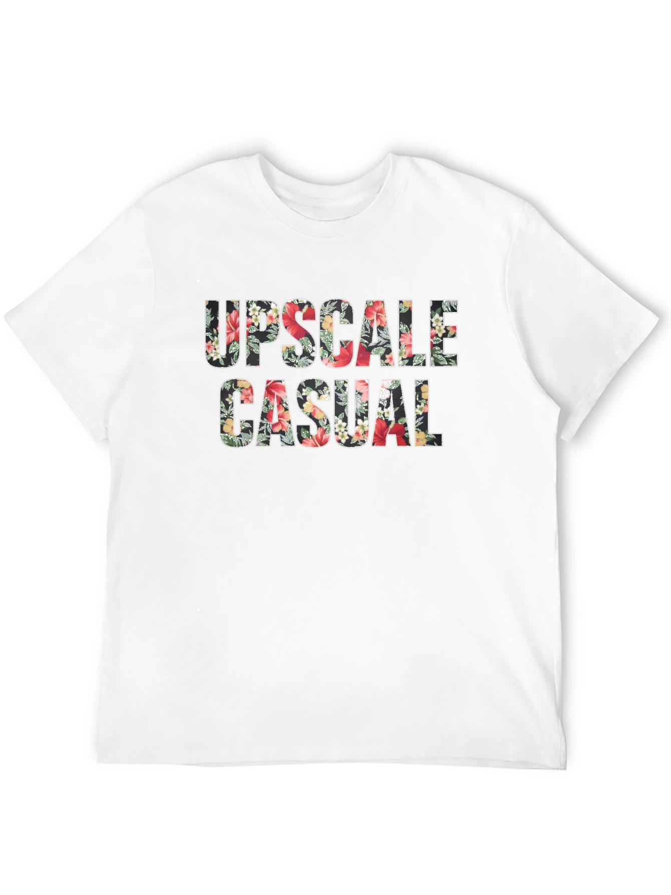 Upscale Casual Floral Print Tee