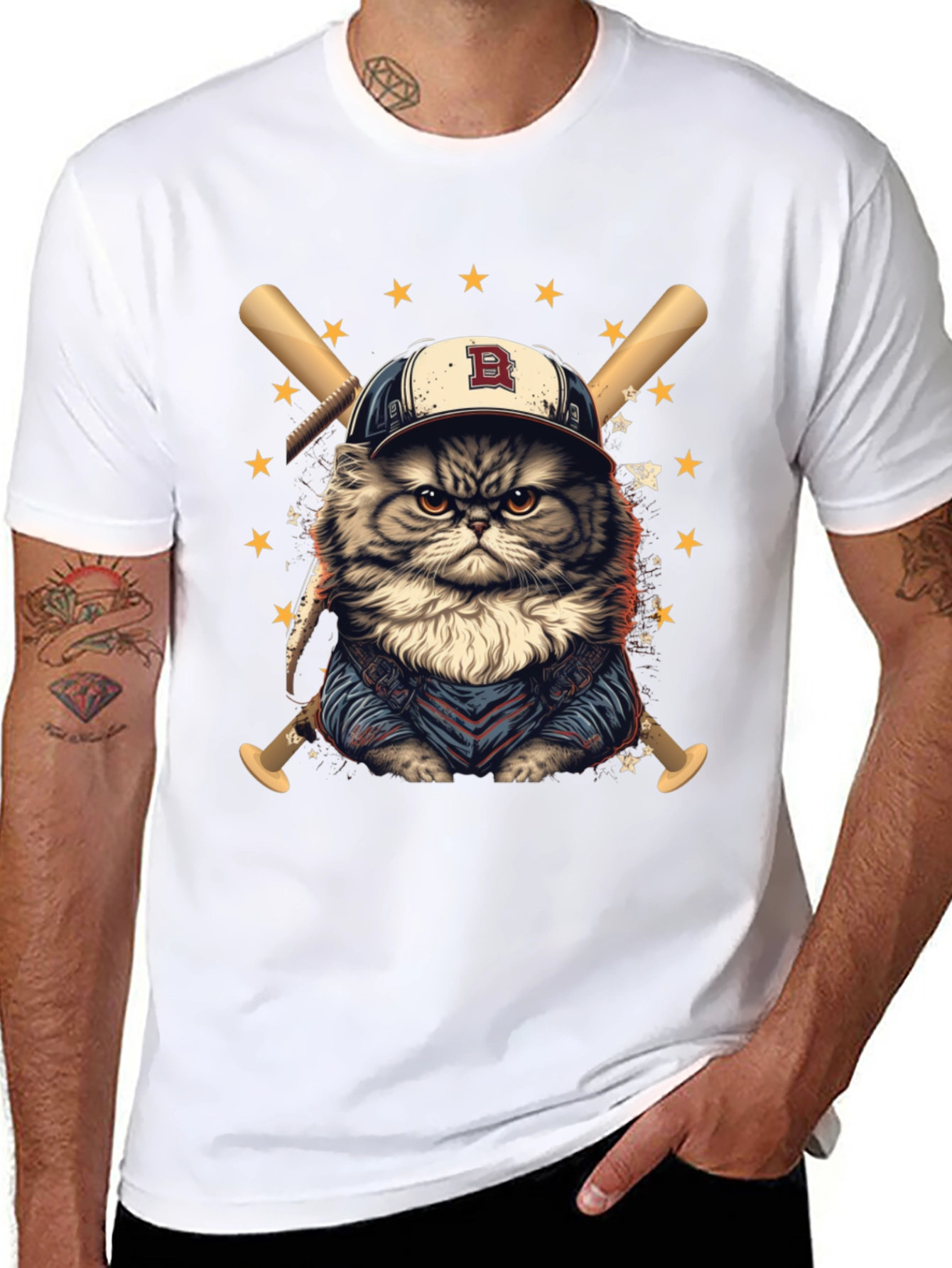 Baseball Cat T-Shirt - Cool & Comfy