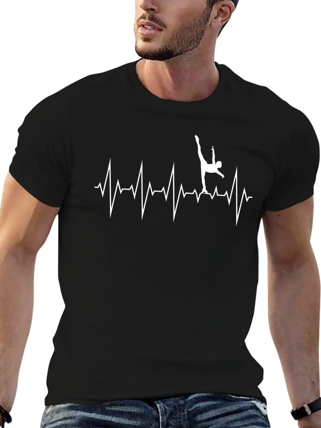 Gymnastics Heartbeat T-Shirt - Sporty Graphic Tee