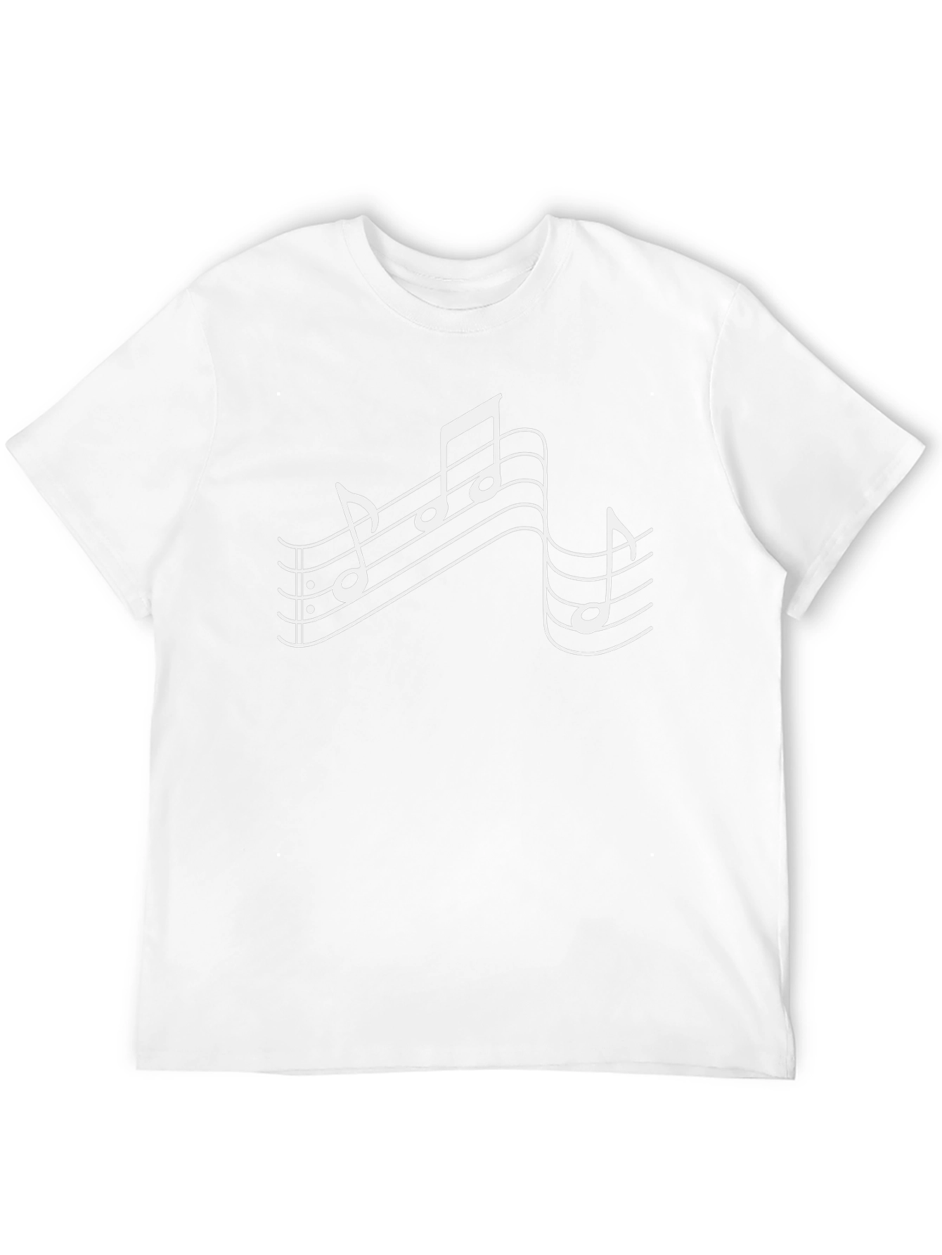 Musical Notes Graphic T-Shirt - Black Cotton Tee