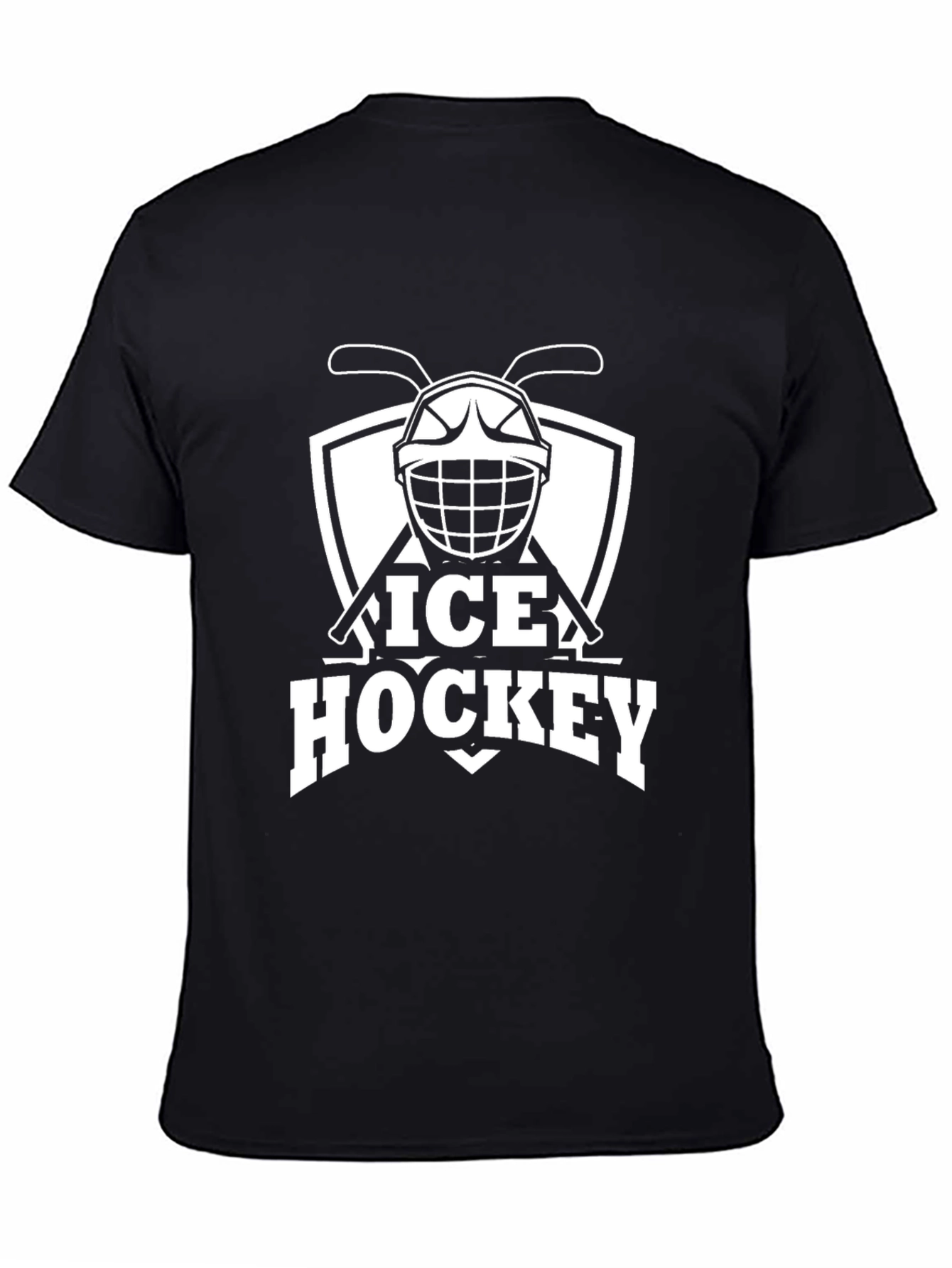 Ice Hockey Graphic Tee - Black T-Shirt