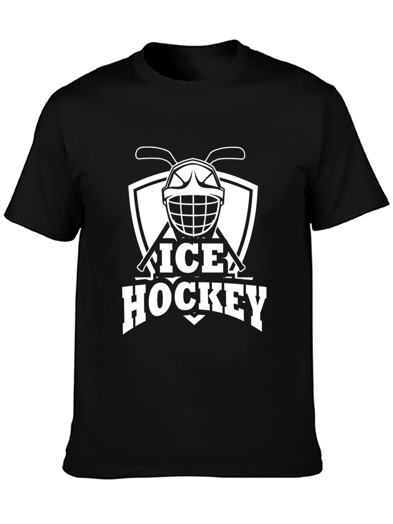 Ice Hockey Graphic Tee - Black T-Shirt
