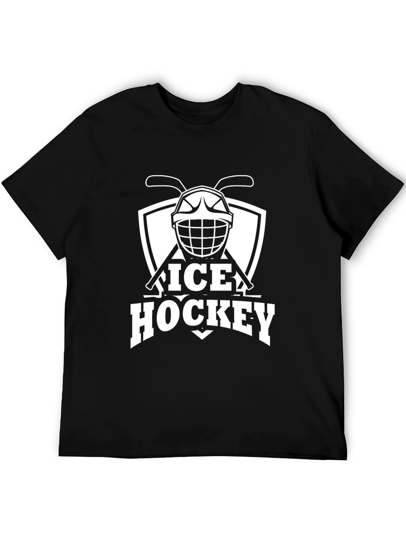 Ice Hockey Graphic Tee - Black T-Shirt