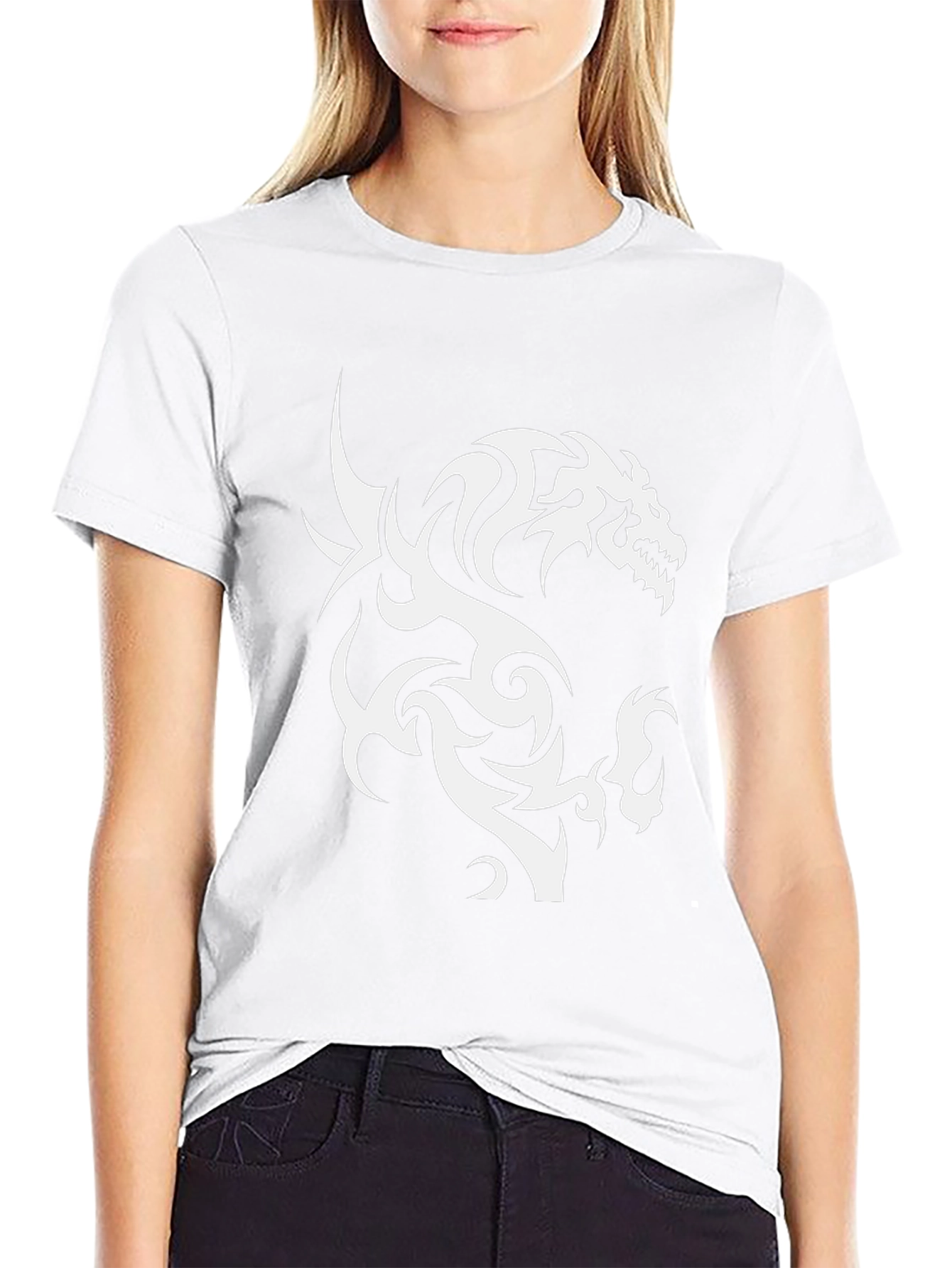 Tribal Dragon Graphic Print Tee