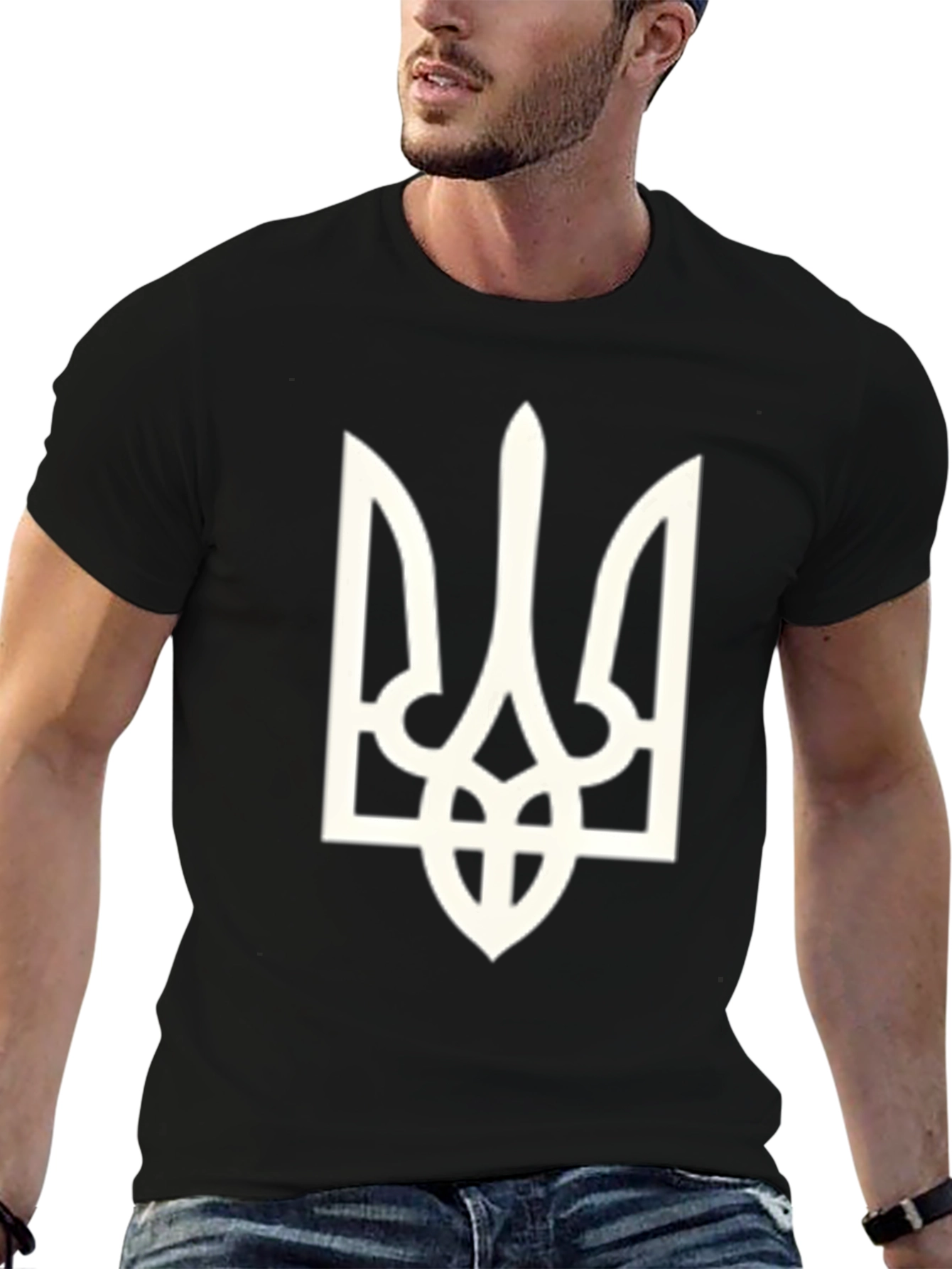 Ukraine Trident Graphic Tee - Stylish Black T-Shirt