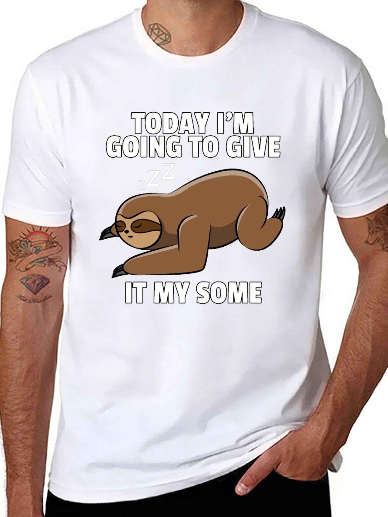 Funny Sloth T-Shirt: Giving It My Some