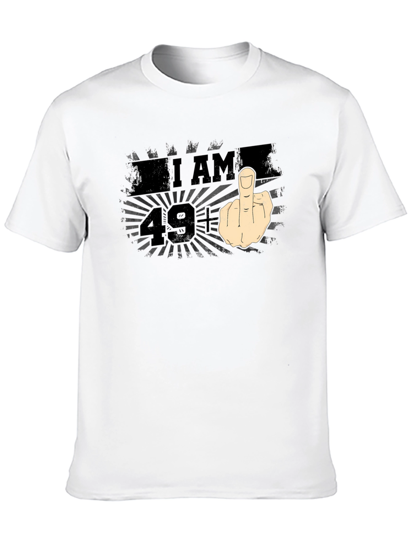 I AM 49+ Middle Finger Graphic T-Shirt