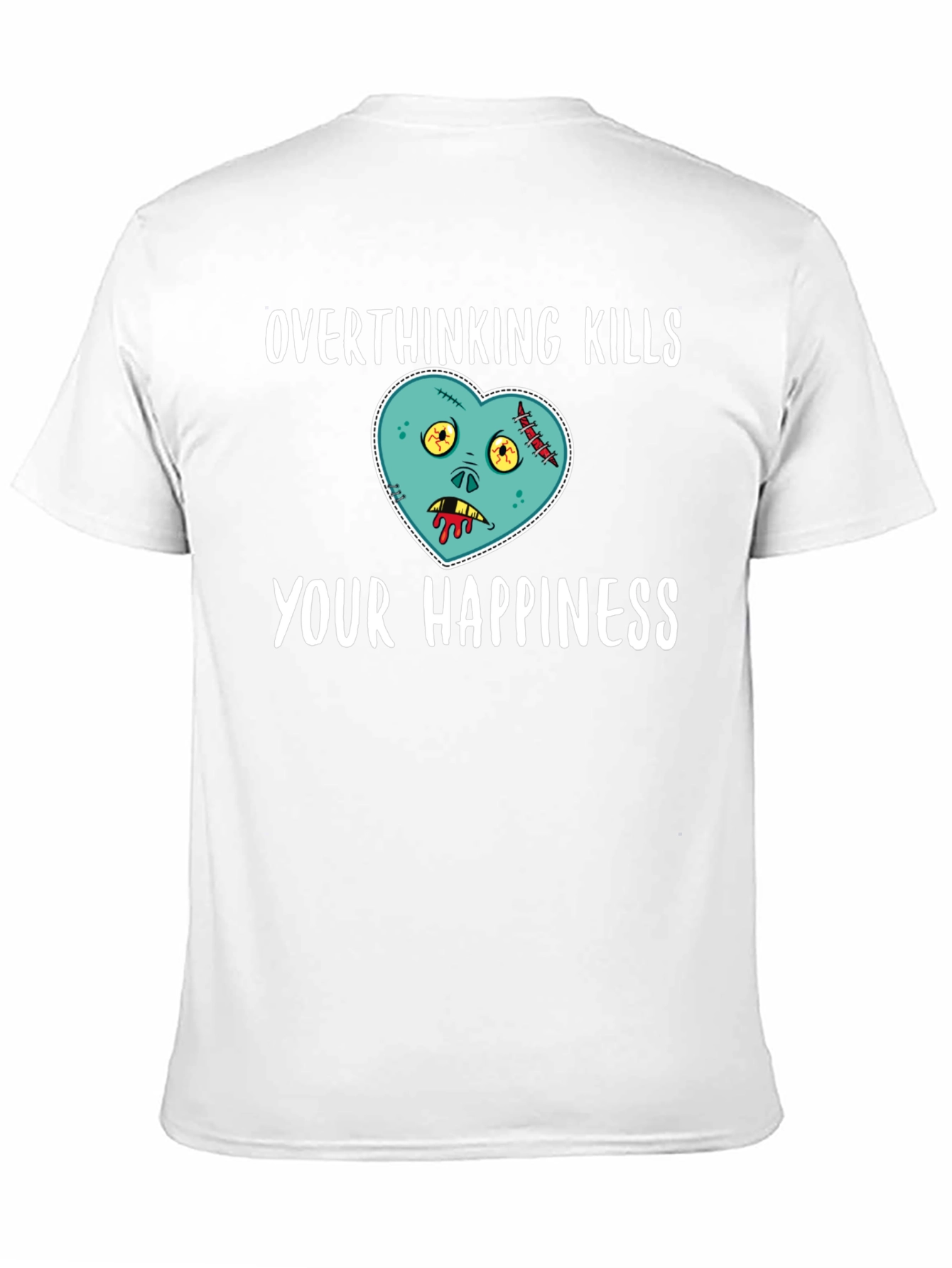Overthinking Kills Happiness Black T-Shirt
