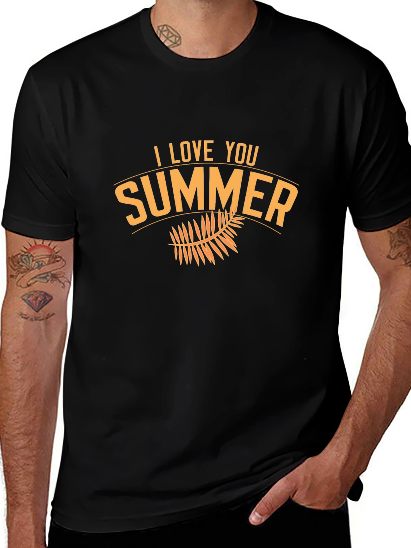 I Love Summer Black Graphic Tee
