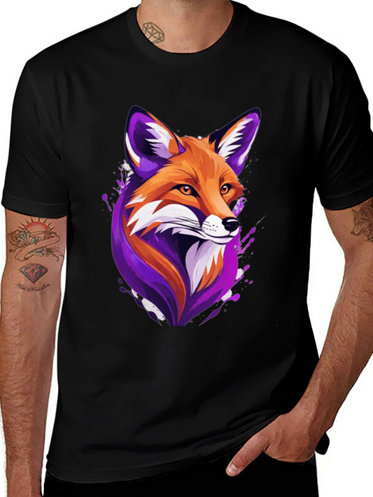 Fox Graphic Tee - Unique Animal Design Soft Cotton Blend