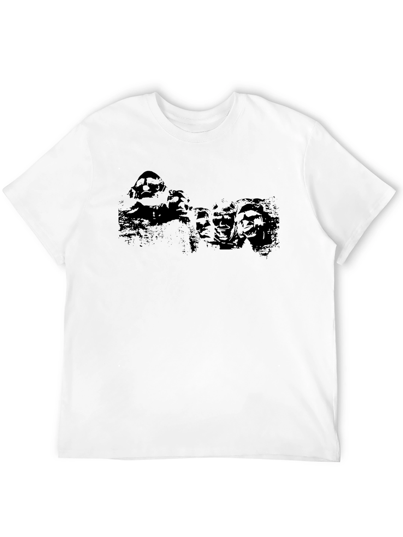 Black Graphic Tee - Mount Rushmore Silhouette