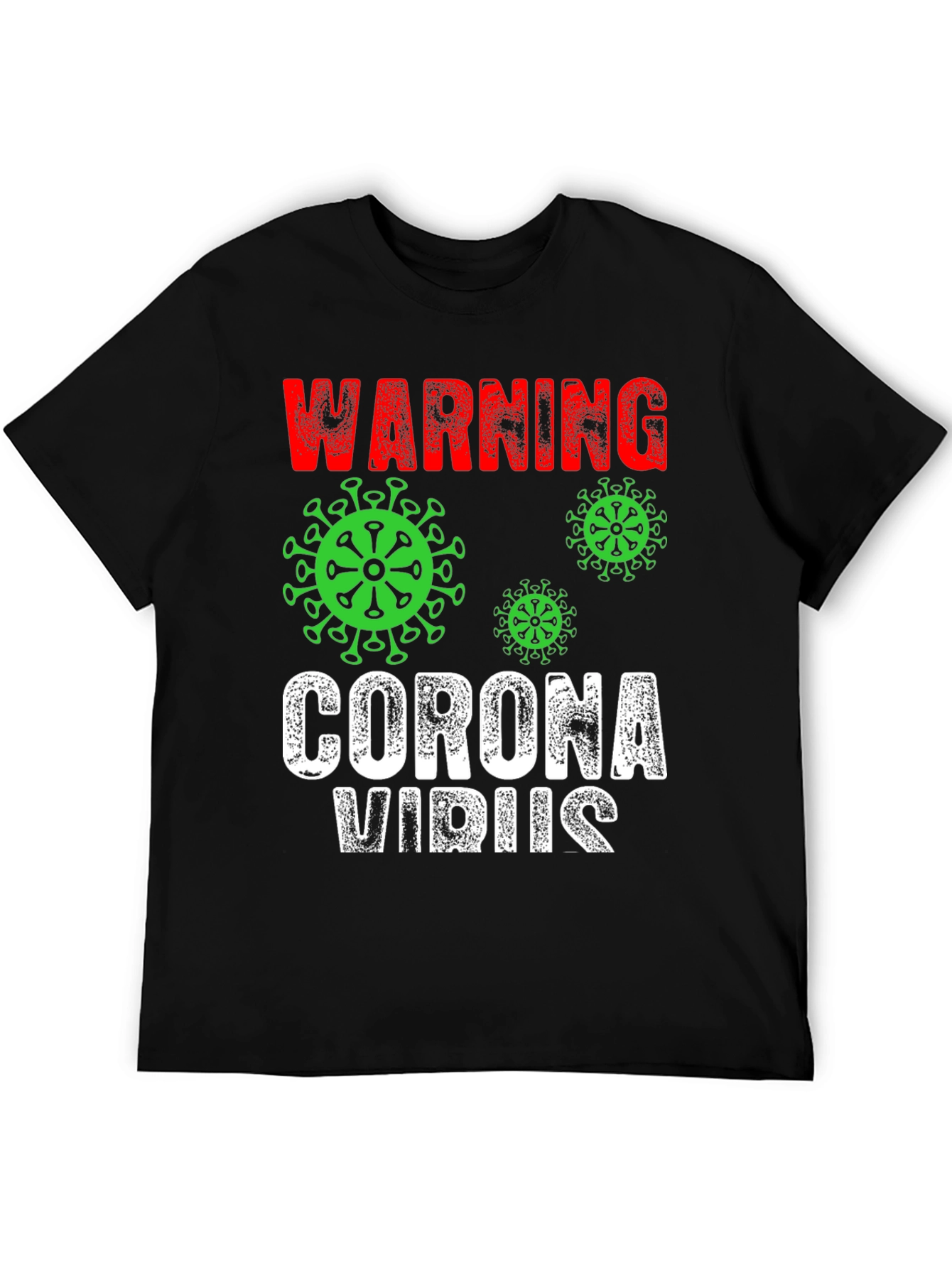 Warning Coronavirus T-Shirt Black Novelty Tee