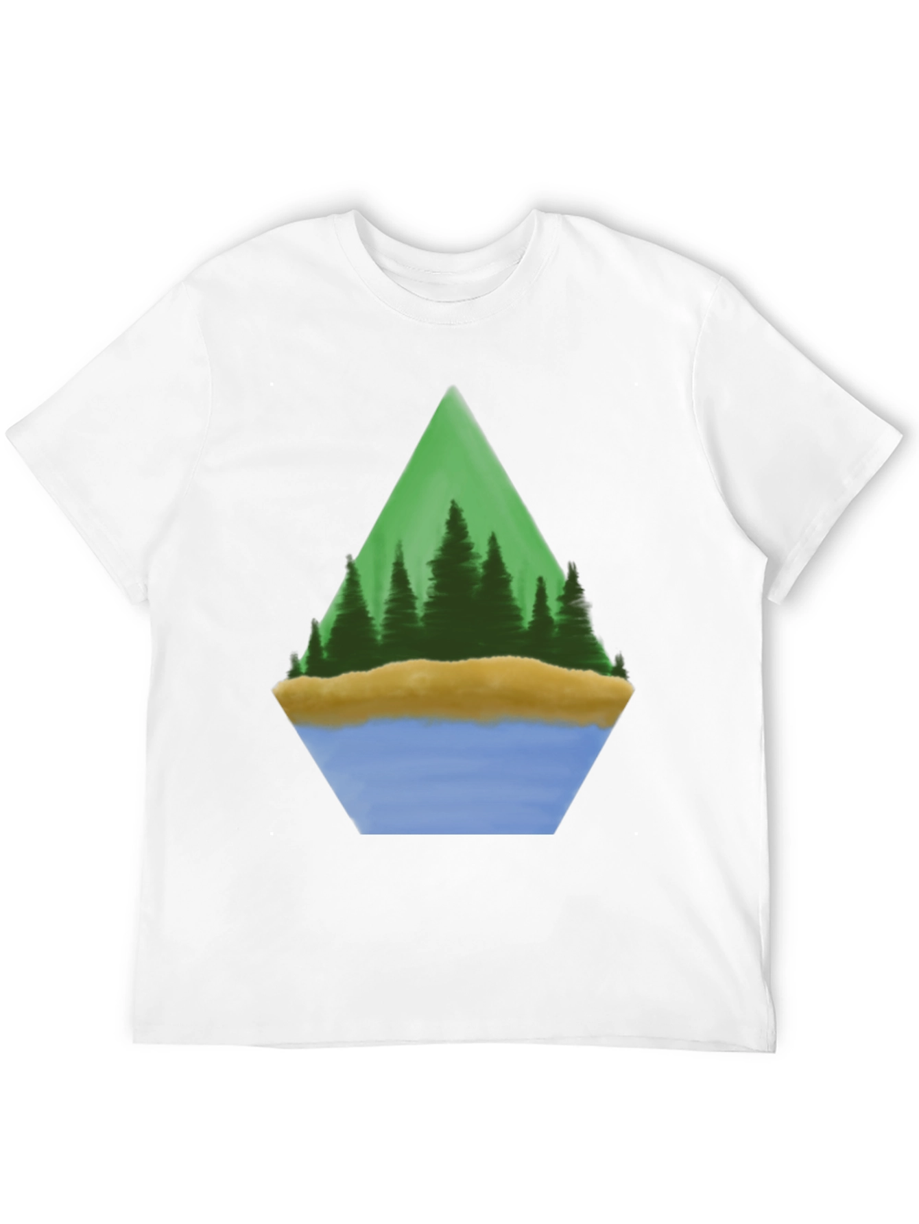 Nature Scene Graphic Tee - Black Cotton Blend