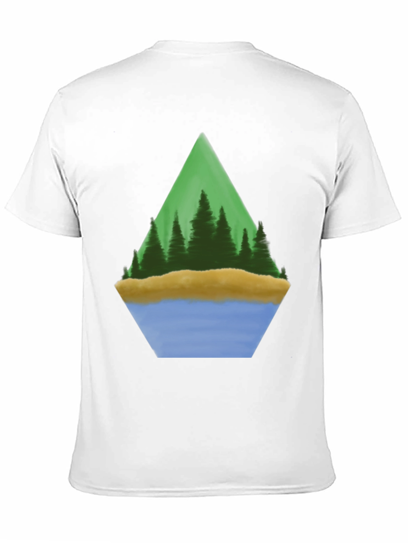 Nature Scene Graphic Tee - Black Cotton Blend