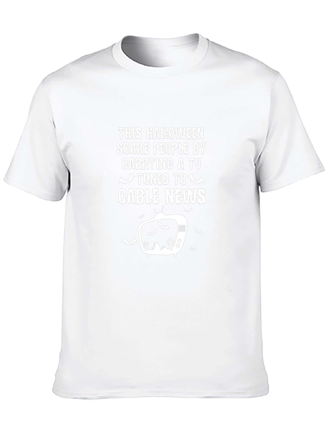 Halloween Scary Cable News TV Graphic Tee
